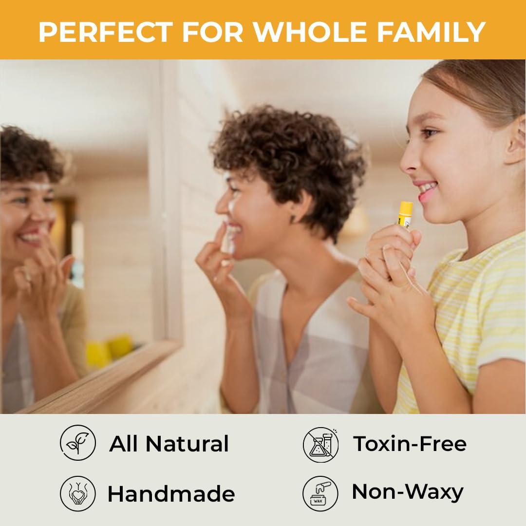 Bálsamo Labial Hidratante RaGaNaturals Limón - Paquete de 4