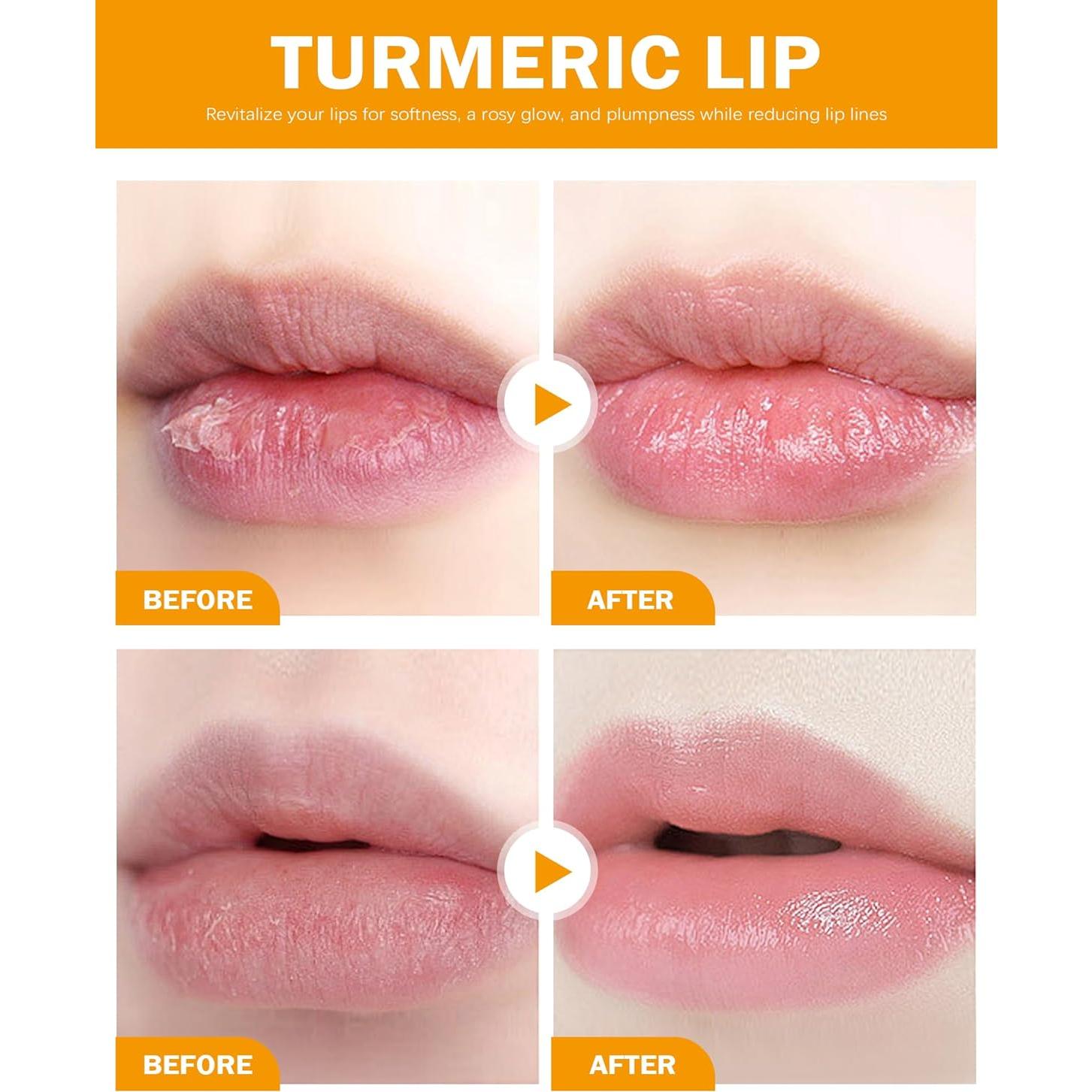 Kit Cuidado Labial Hidratante 3 Piezas Limón y Cúrcuma