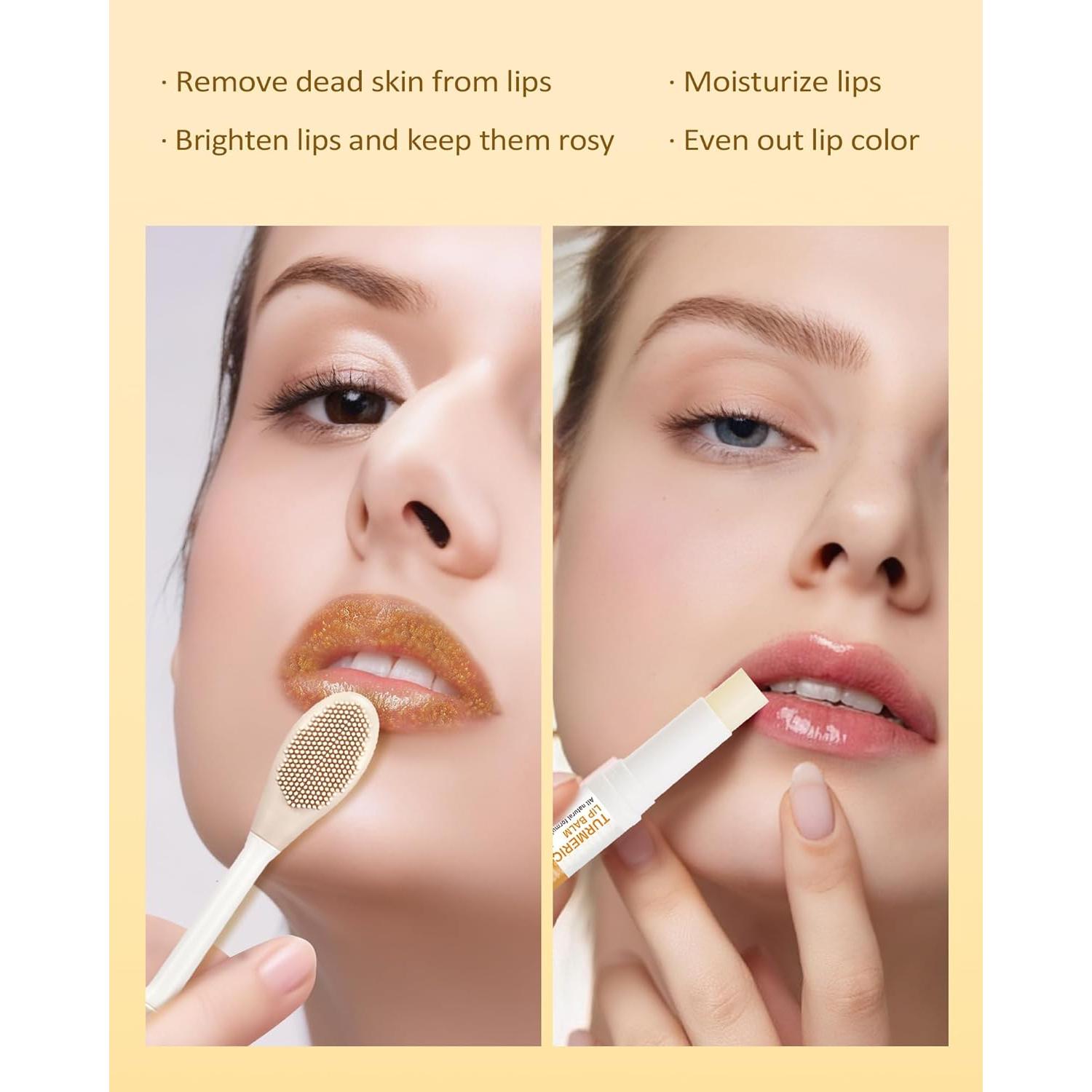 Kit Cuidado Labial Hidratante 3 Piezas Limón y Cúrcuma