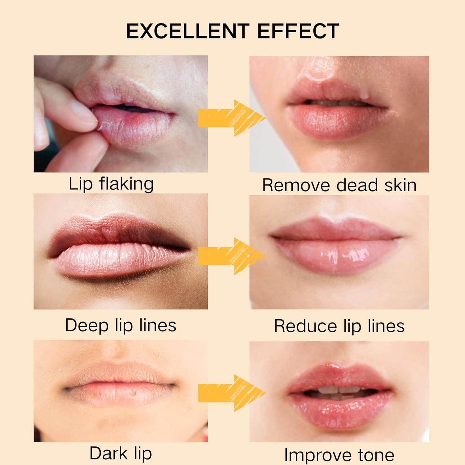 Set Exfoliante Labial Natural ZBMCYHCXH - 3 Piezas con Balsamo