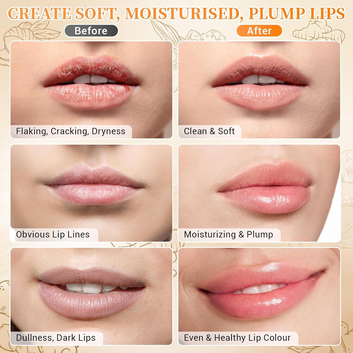 Set de Cuidado Labial KIUORET: Exfoliante y Balsamo de Cúrcuma