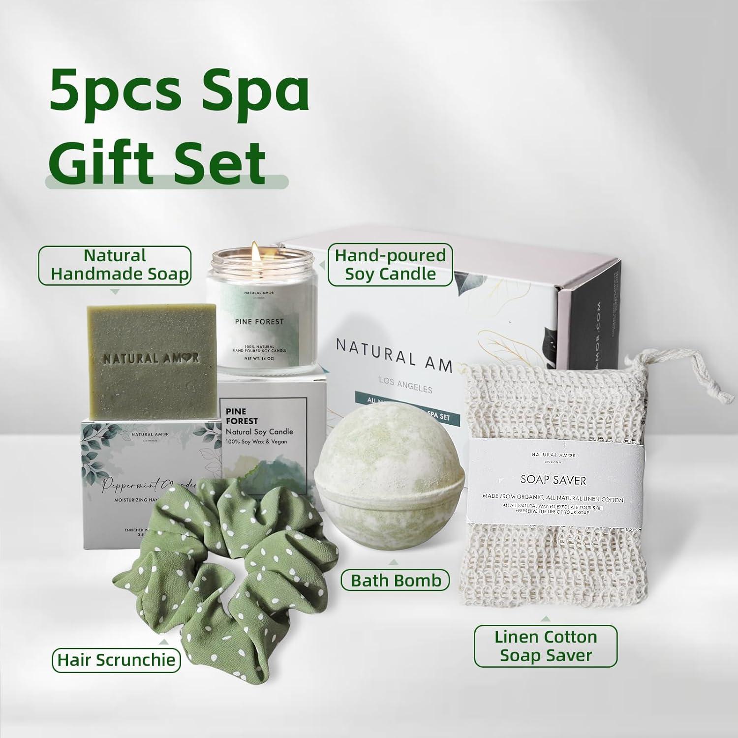 Juego de Regalo de Baño Green Spa Natural para Mujeres - 5 Piezas