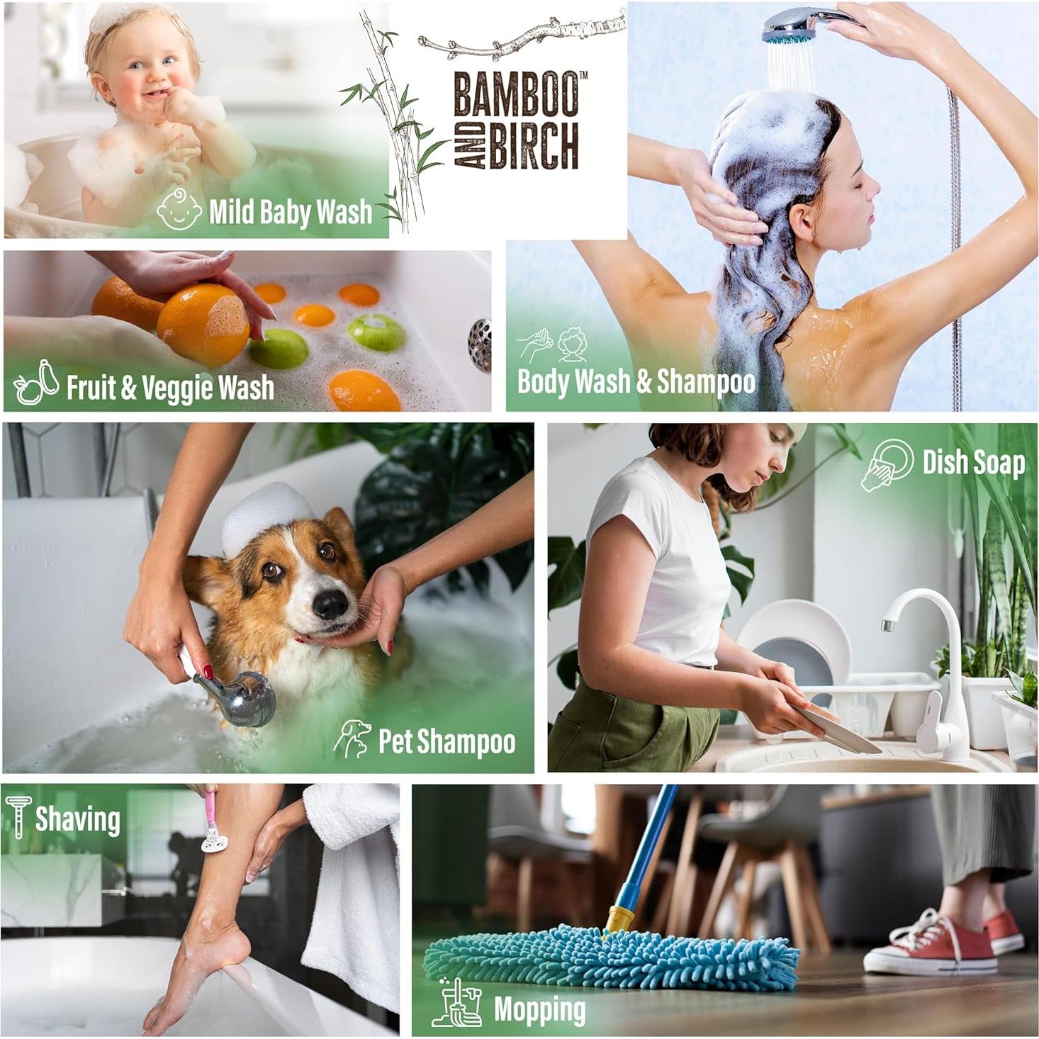 Jabón Líquido de Castilla Puro Bamboo & Birch Menta 1.89L