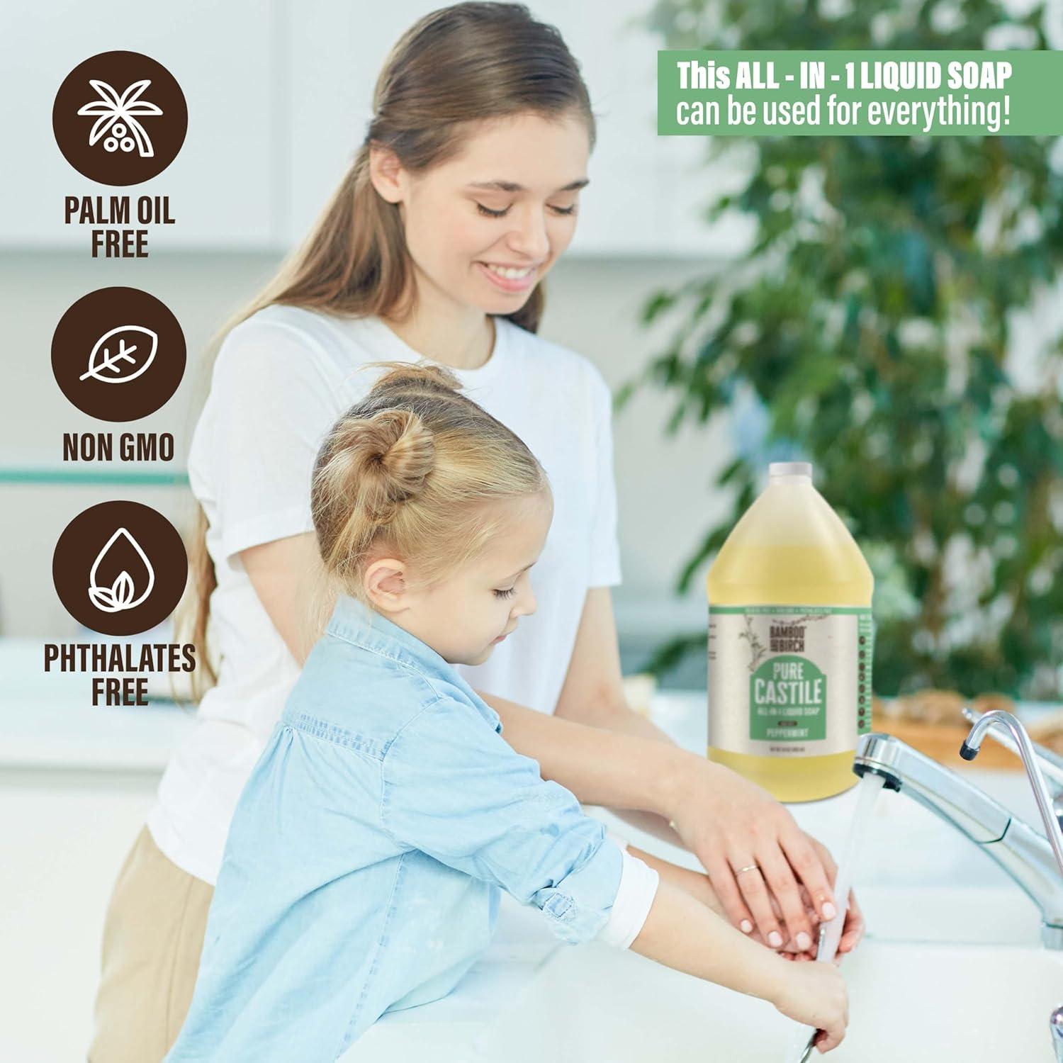 Jabón Líquido de Castilla Puro Bamboo & Birch Menta 1.89L