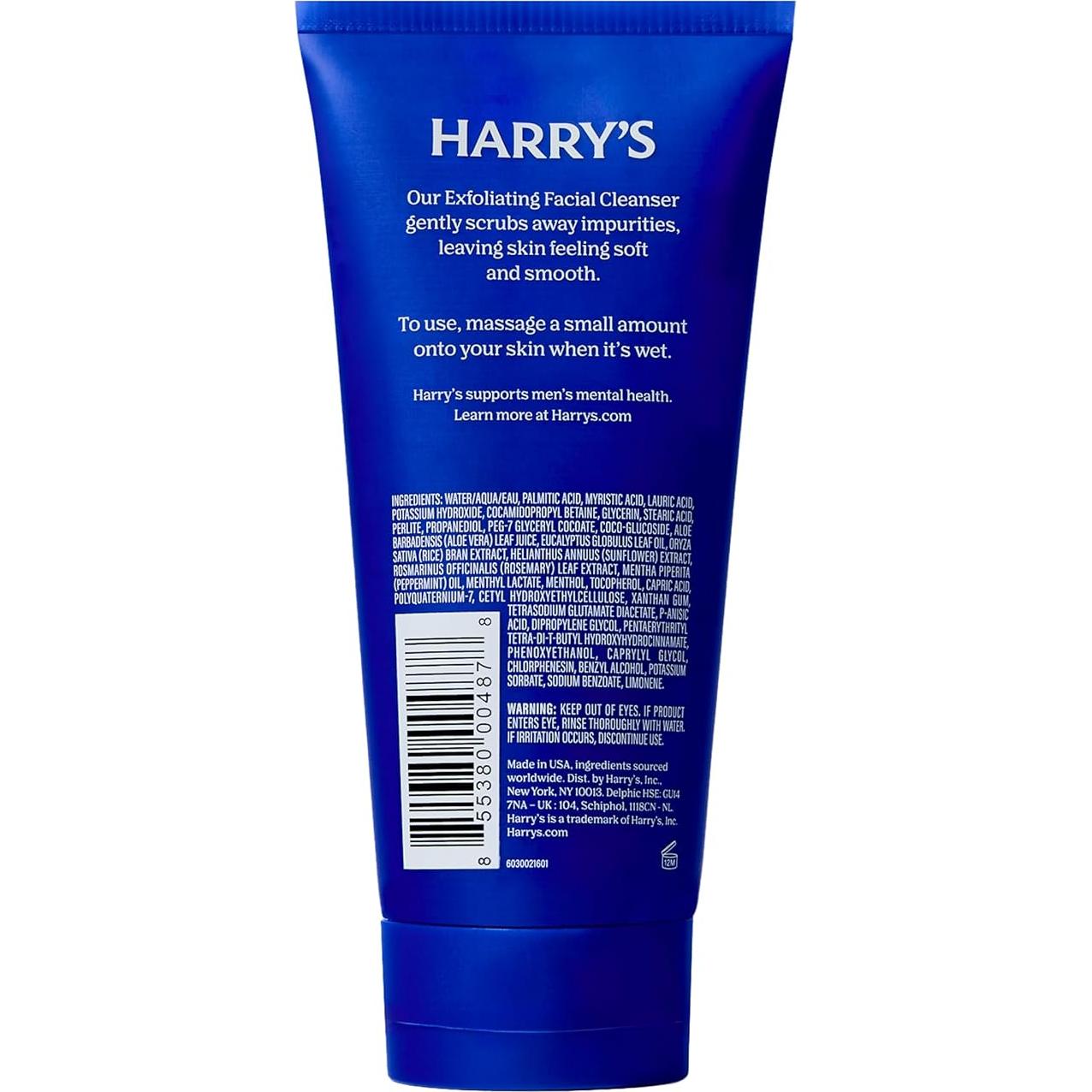 Limpiador Facial Exfoliante Harry's para Hombres 210 ml