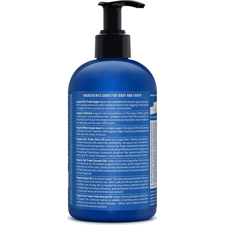 Jabón Orgánico Dr. Bronner's Menta 340 g - Vegano y Sostenible