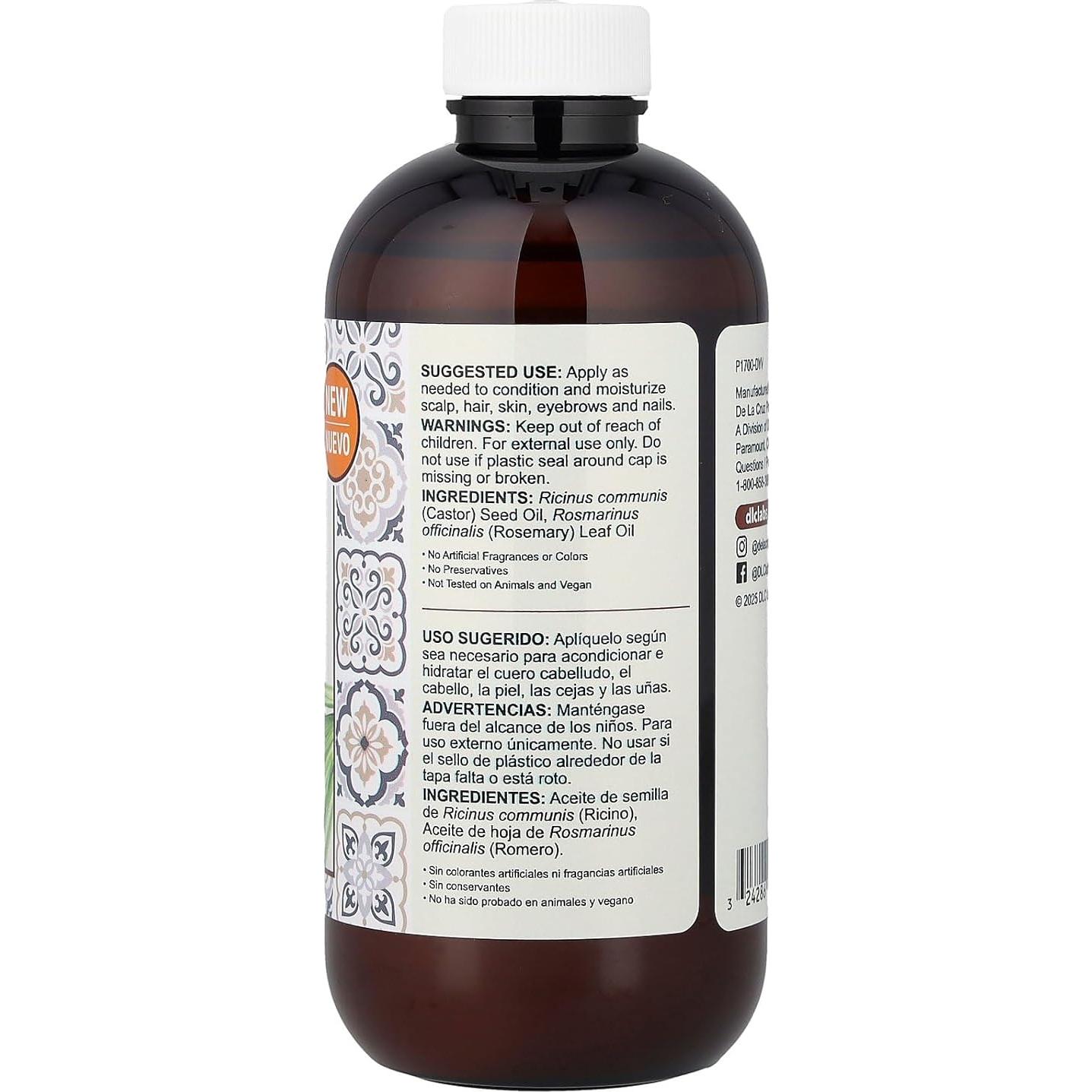 Aceite de Ricino De La Cruz 236 mL Infundido Romero Humectante