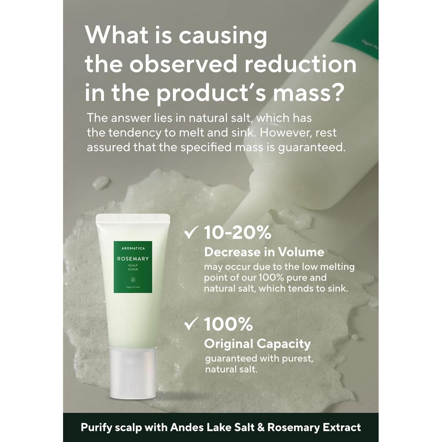 Exfoliante para Cuero Cabelludo AROMATICA Romero 165g