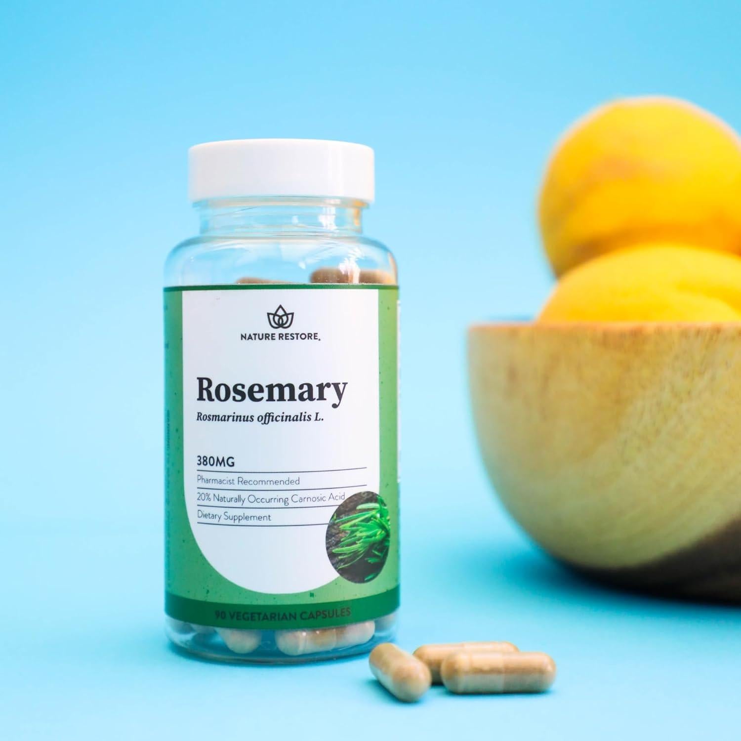 Suplemento Extracto de Romero Nature Restore 90 Cápsulas 380mg