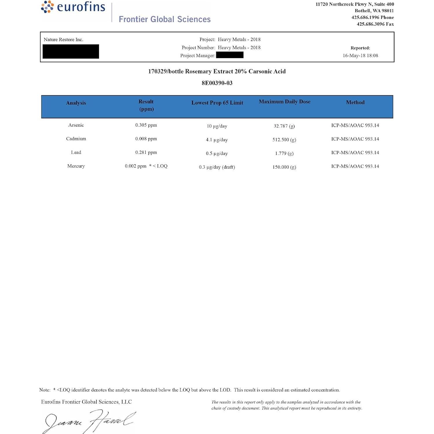 Suplemento Extracto de Romero Nature Restore 90 Cápsulas 380mg