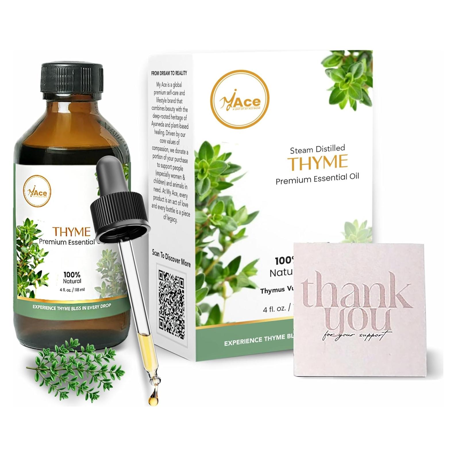 Aceite Esencial de Tomillo Puro Mi Ace 118.29 ml para Aromaterapia