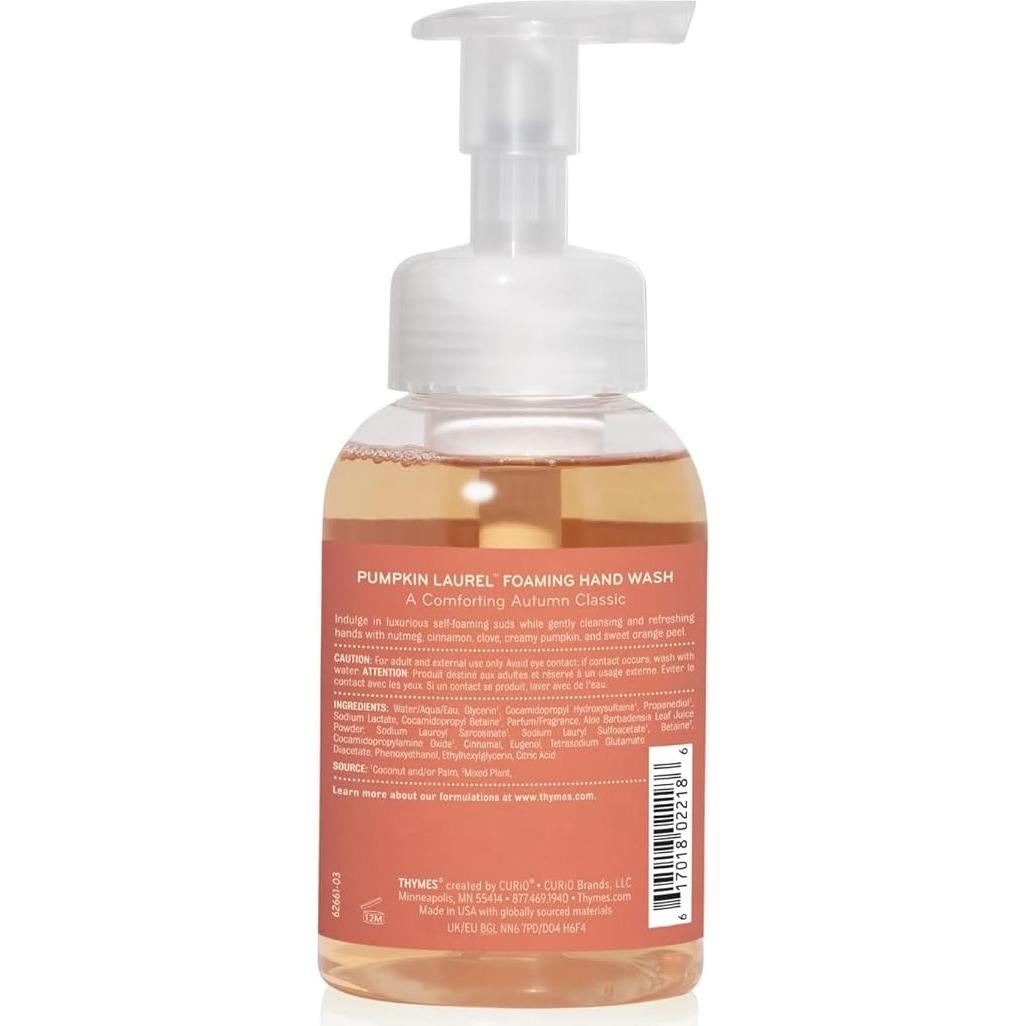 Jabón de Manos Espumoso Thymes Calabaza Laurel 284 g