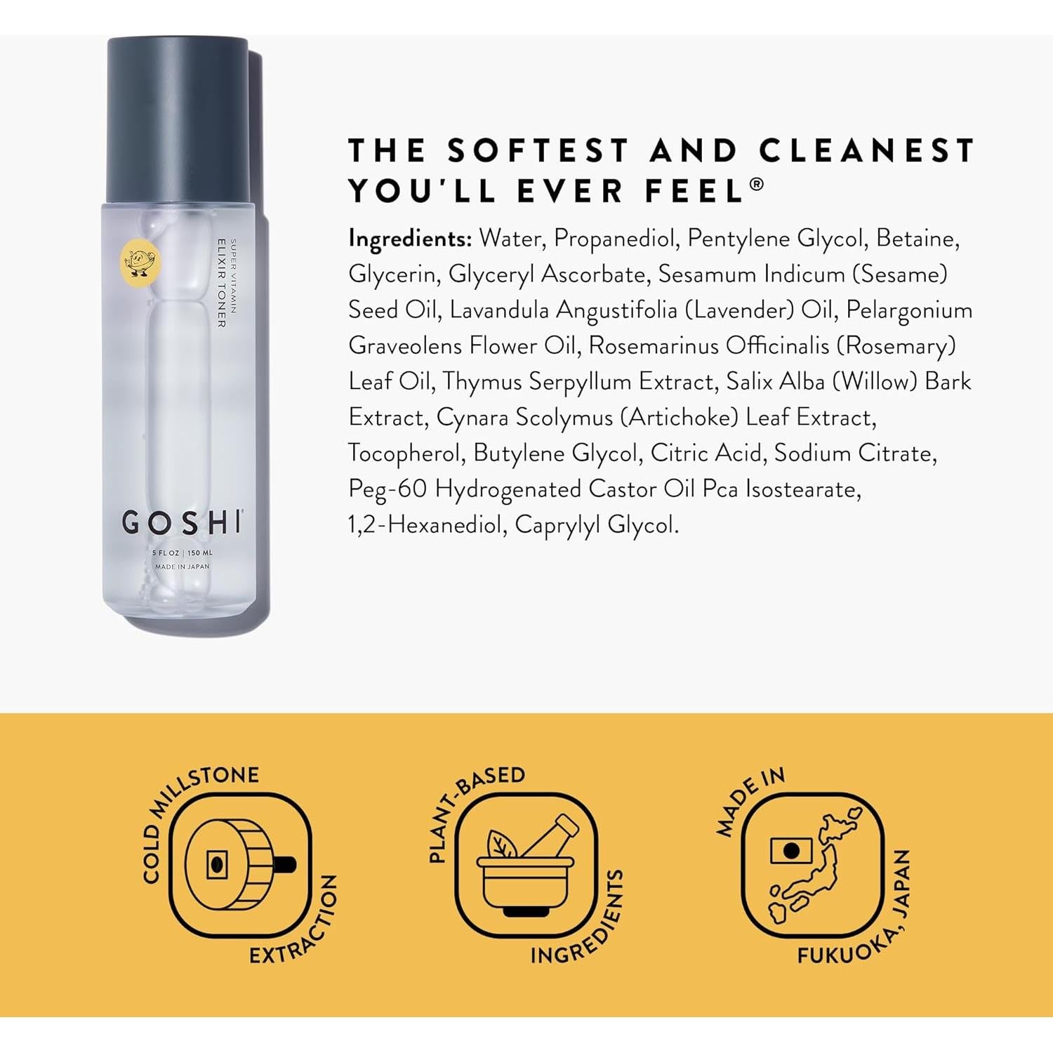 Tónico Facial GOSHI Super Vitamin Elixir 147.87 ml - Hidratante