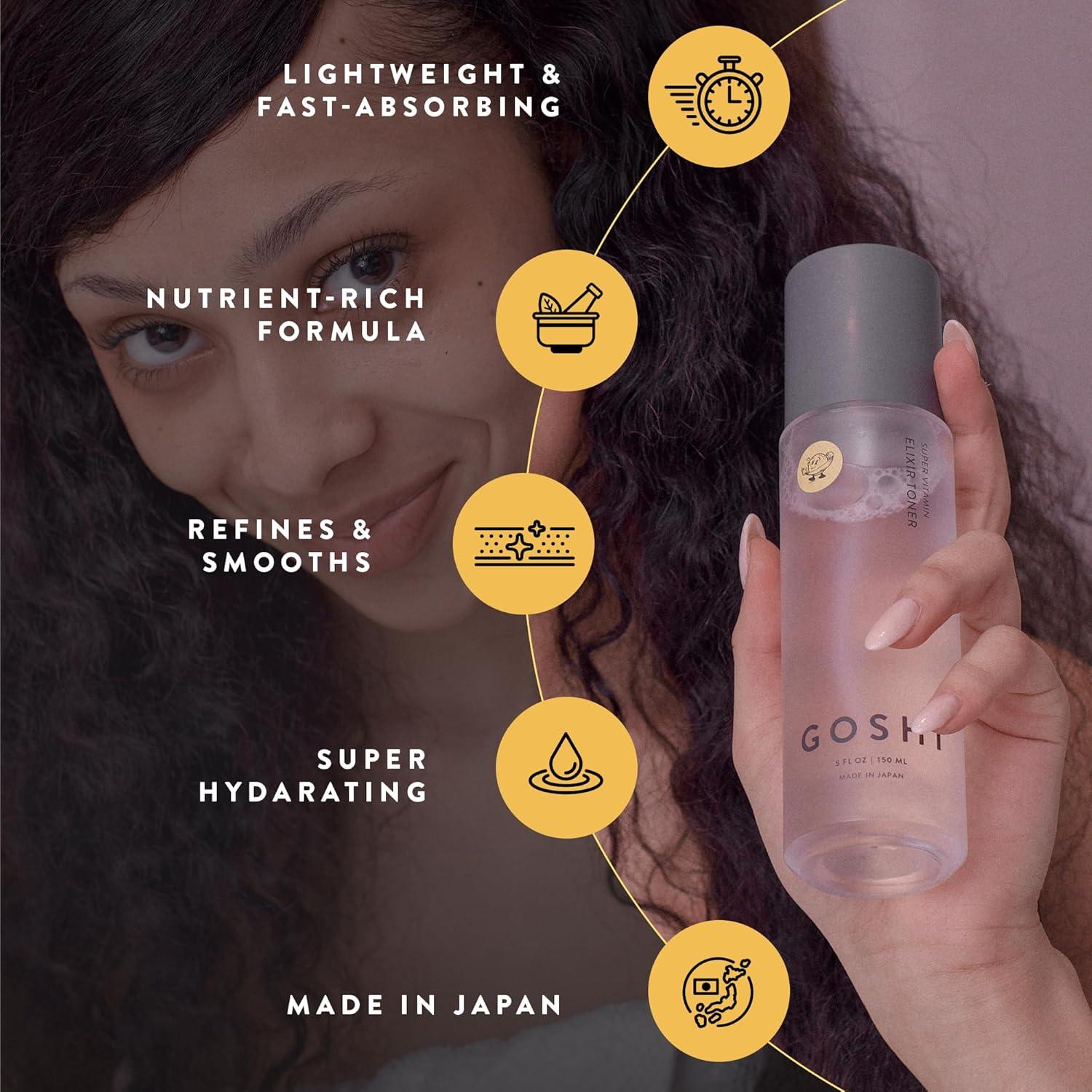 Tónico Facial GOSHI Super Vitamin Elixir 147.87 ml - Hidratante