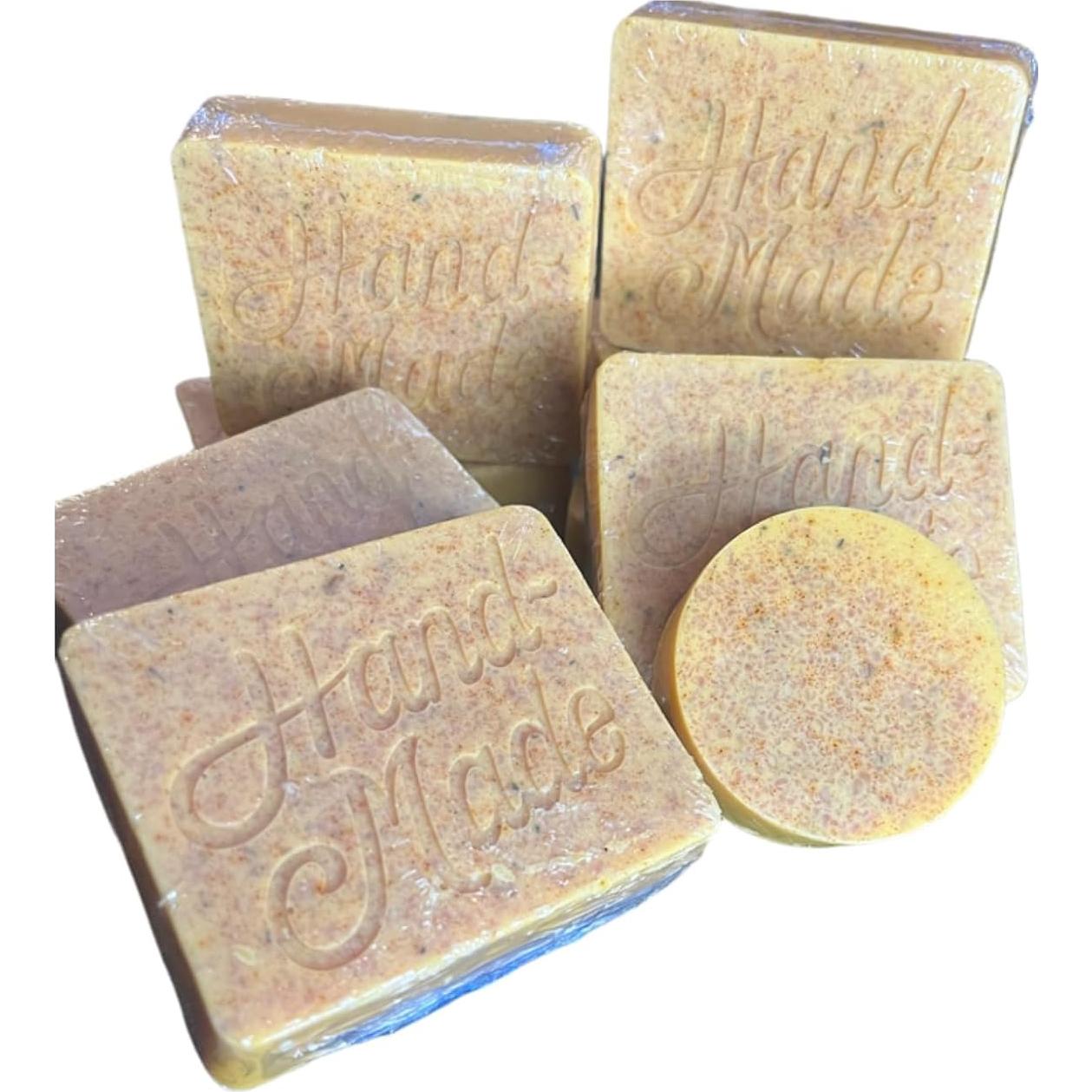 Jabón Iluminador Hecho a Mano Xzotik Roots con Cúrcuma y Lavanda