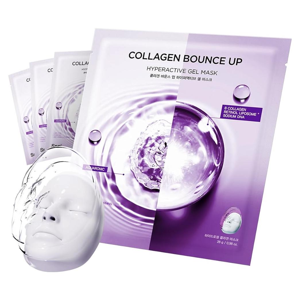 Máscara Hidrogel de Colágeno SNP 10,000ppm 4 Hojas 125Da