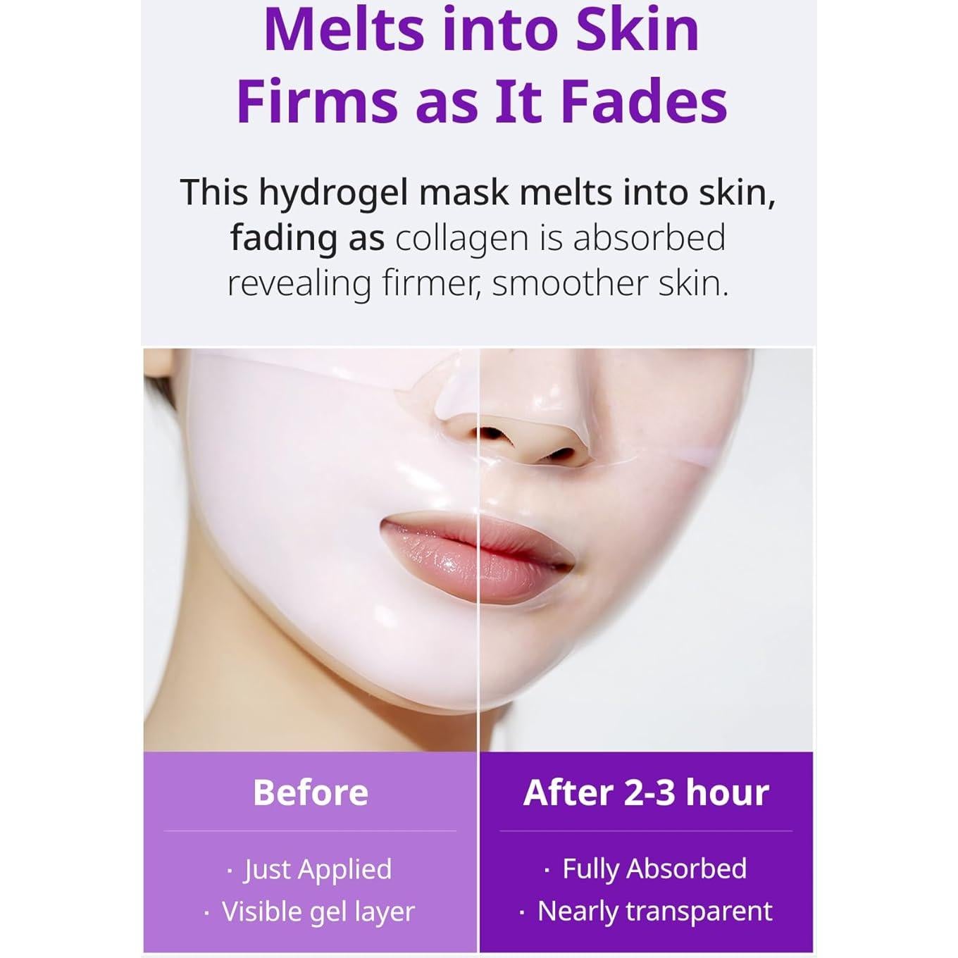 Máscara Hidrogel de Colágeno SNP 10,000ppm 4 Hojas 125Da