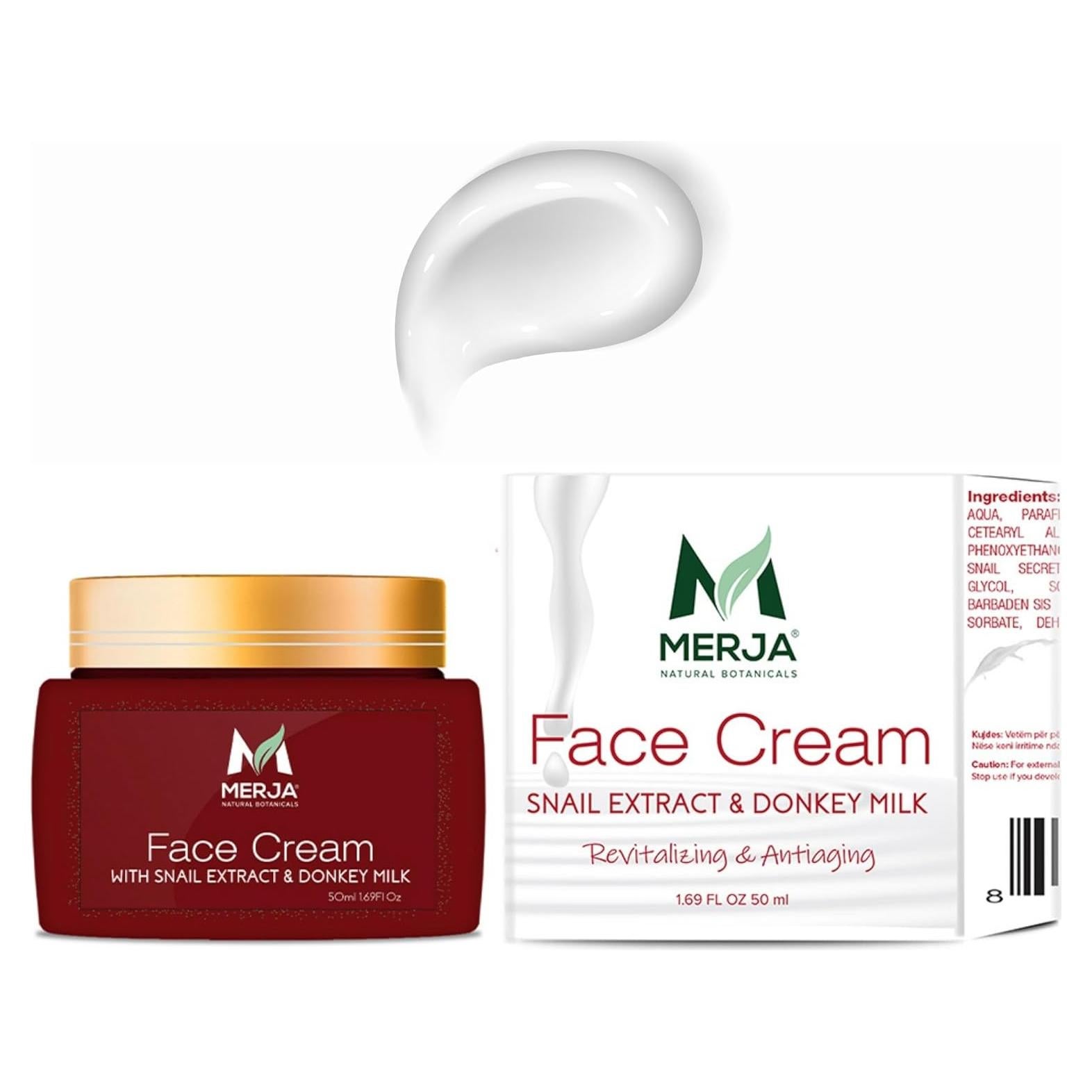 Crema Facial Anti-envejecimiento Merja Herbs 50ml - Leche de Burra y Colágeno
