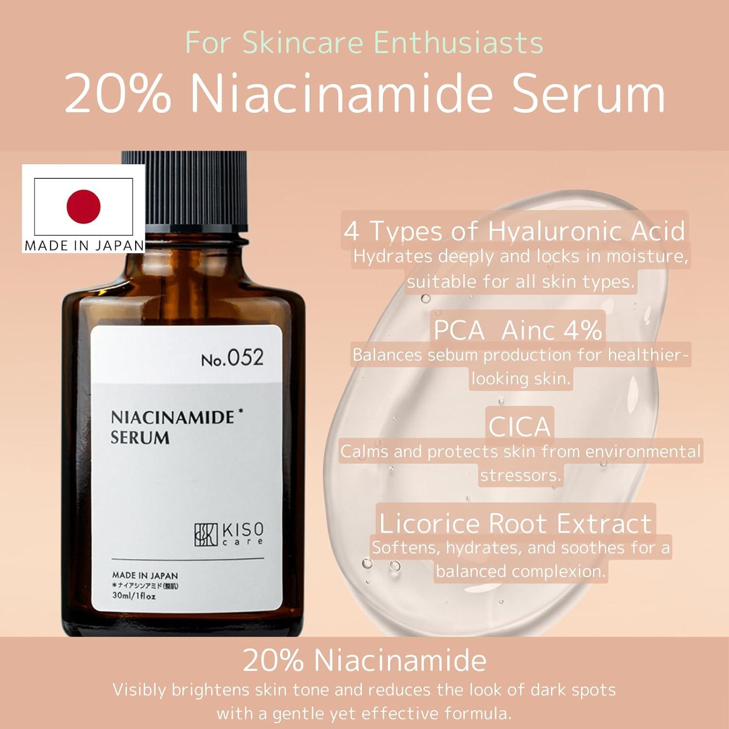 Suero KisoCare Niacinamida 20% + Zinc PCA 4% 30ml
