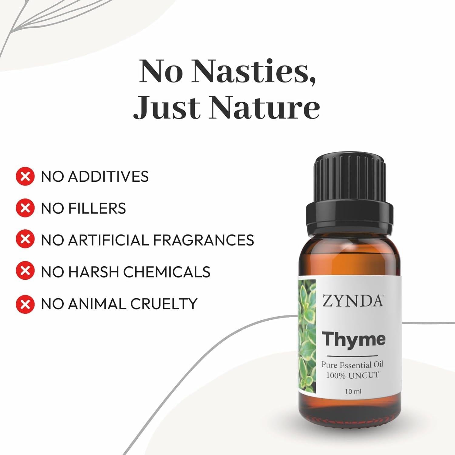 Aceite Esencial de Tomillo Zynda 10ml - 100% Puro y Orgánico