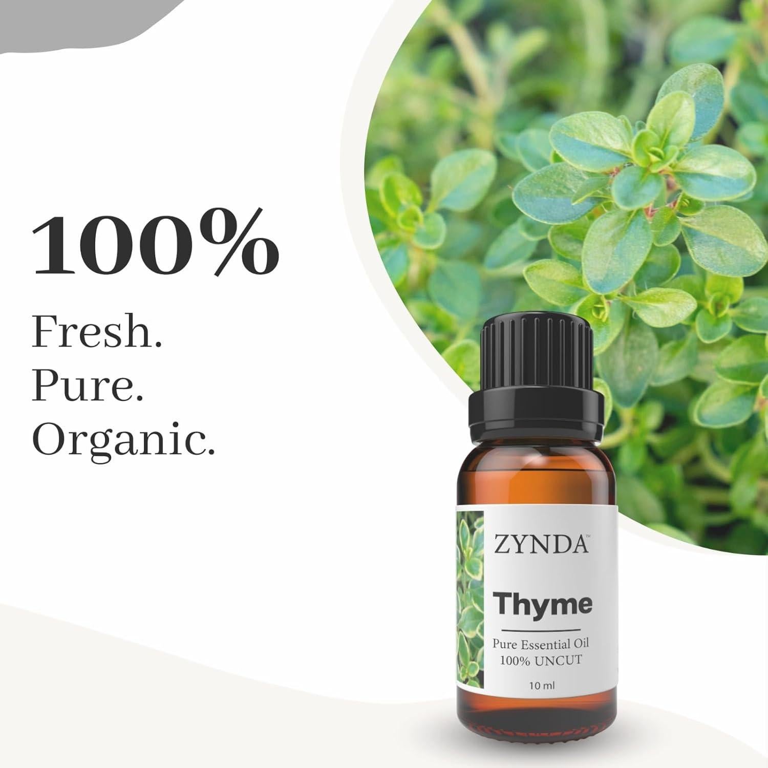 Aceite Esencial de Tomillo Zynda 10ml - 100% Puro y Orgánico