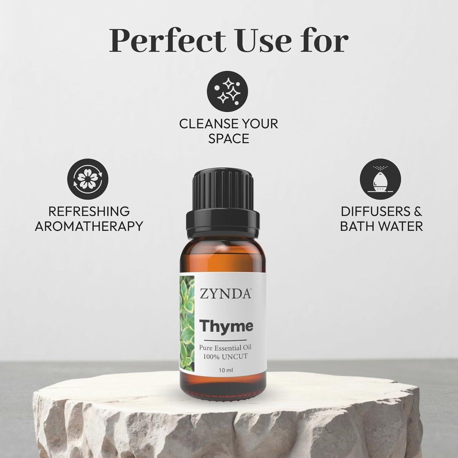 Aceite Esencial de Tomillo Zynda 10ml - 100% Puro y Orgánico