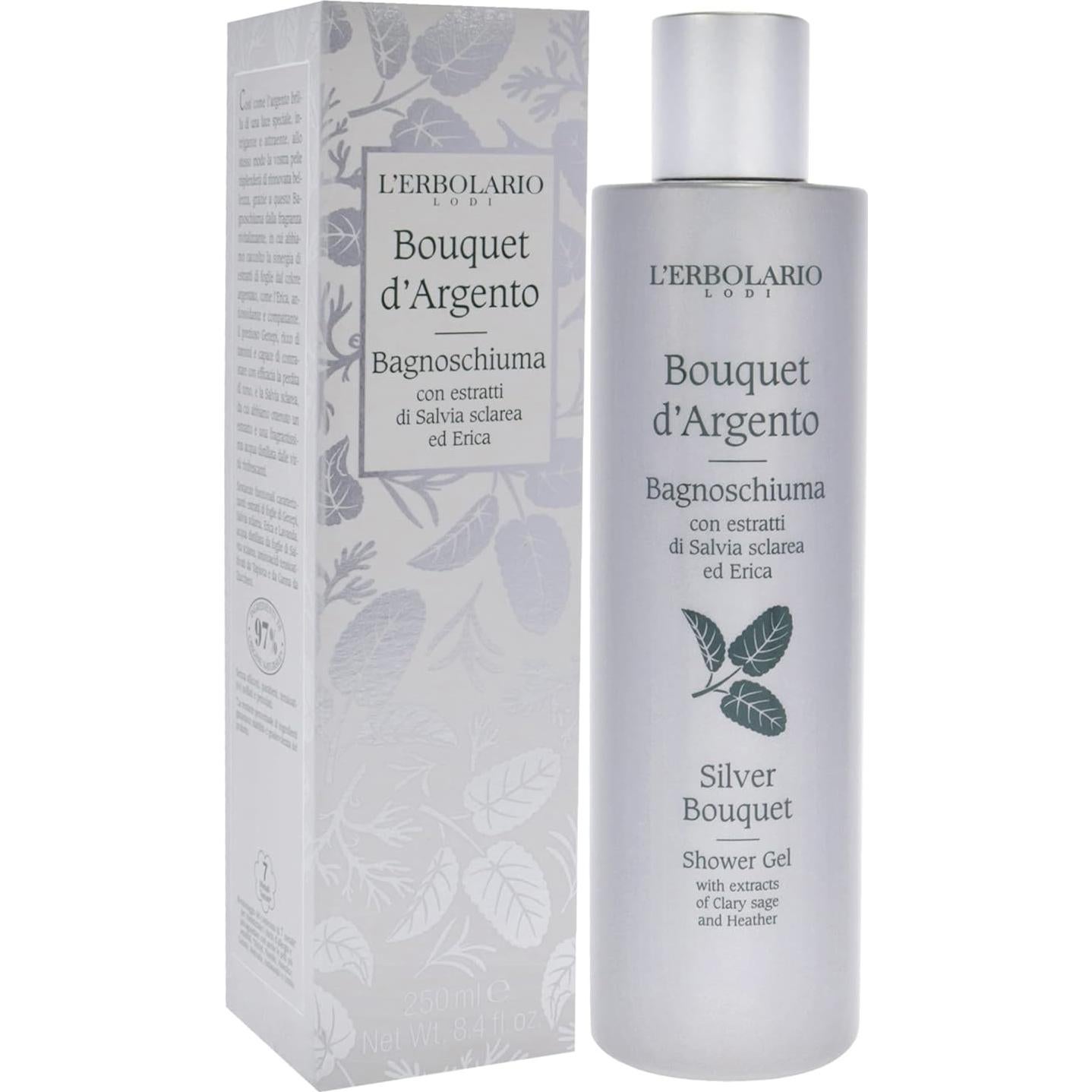 Gel de Ducha L'Erbolario Ramo Plateado 240 ml - Jabón Corporal Tonificante