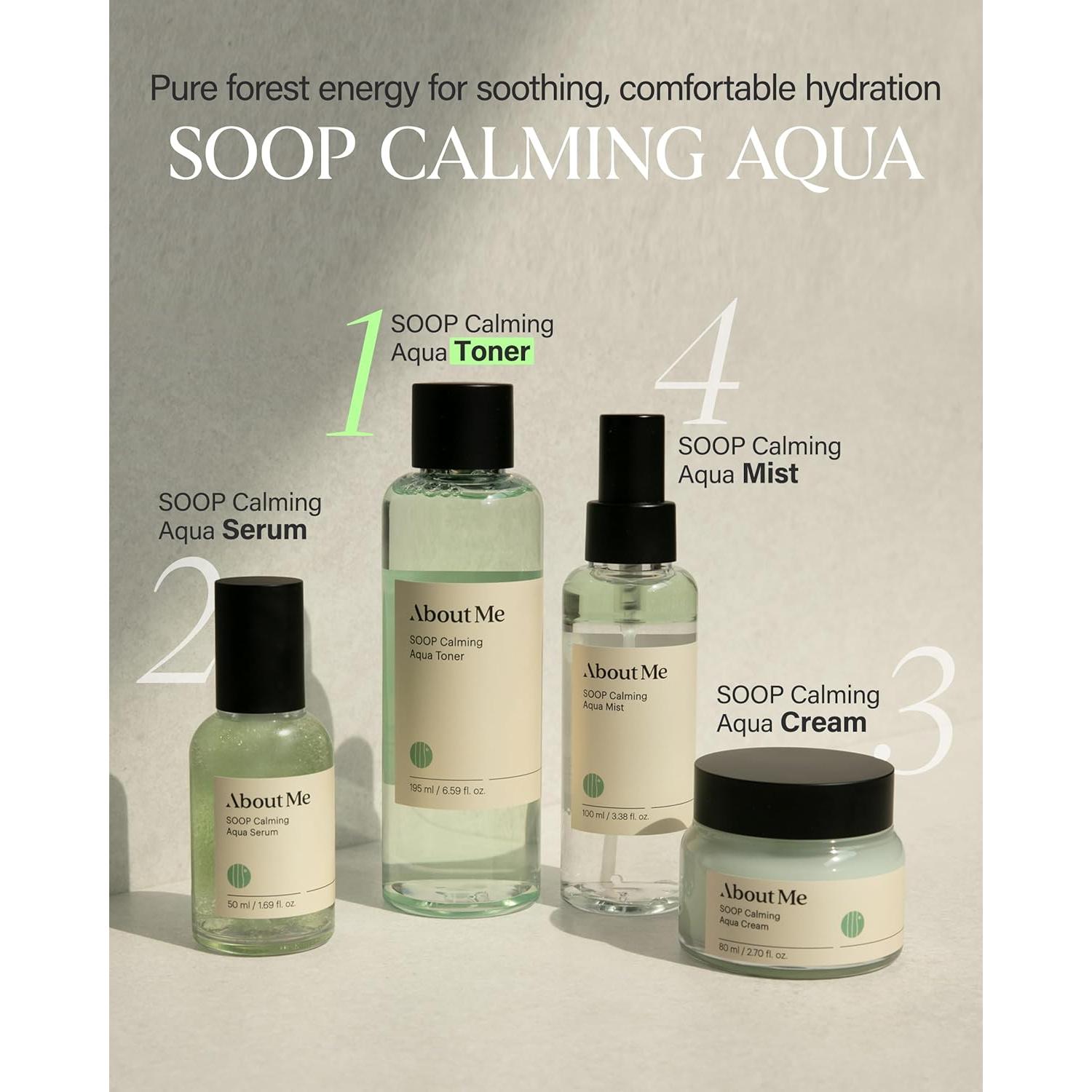 Tónico Aqua Calmante About Me 195ml - Exfoliación Suave pH Equilibrante