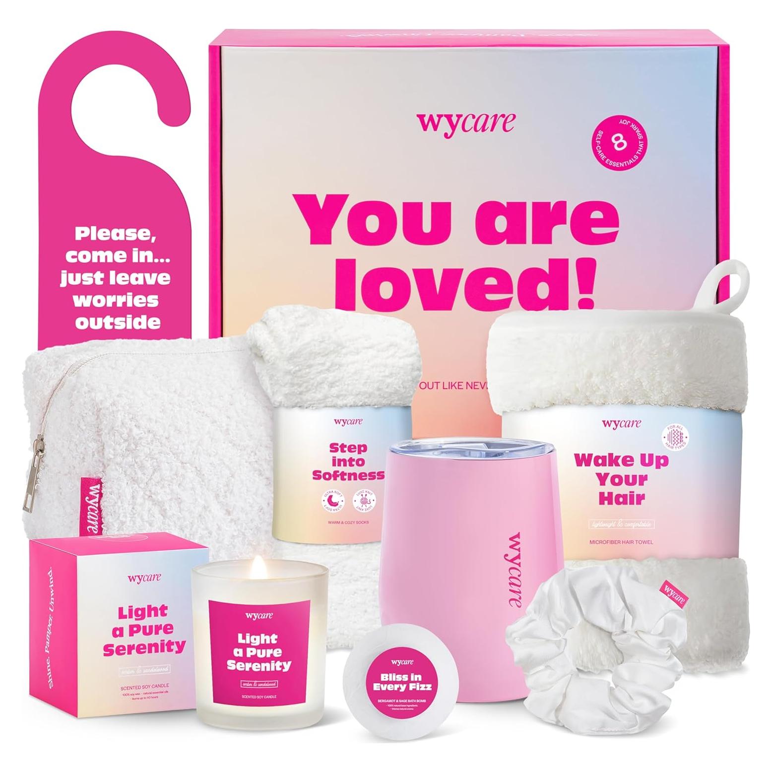 Caja de Regalo Wycare para Mujeres - Cesta de Spa 25.9x19.8cm