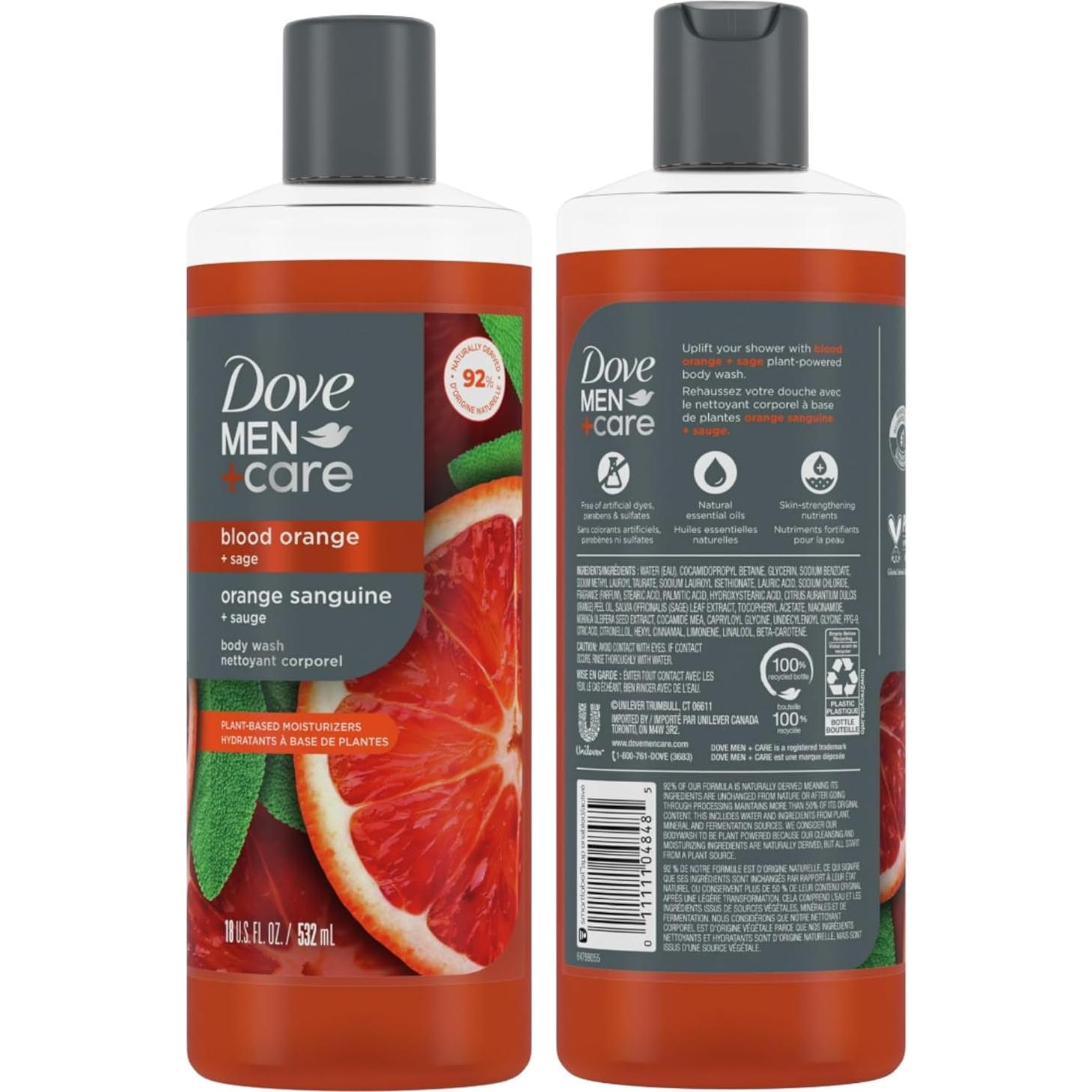 Gel de Ducha para Hombres Dove Men + Care 1.36 kg Naranja Sangre