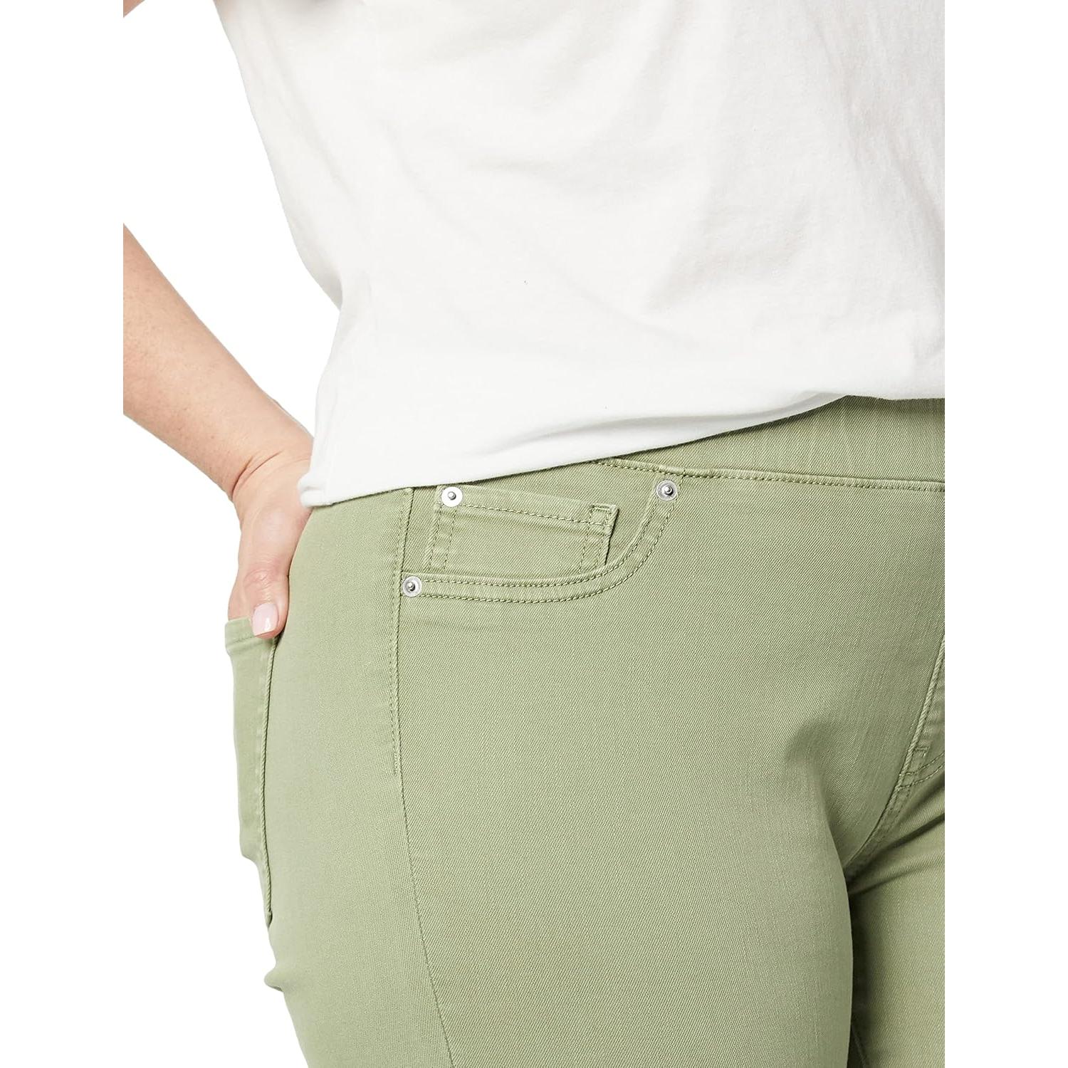 Pantalones Jegging Amazon Essentials Tiro Medio Mujeres 18 Corto Verde Salvia