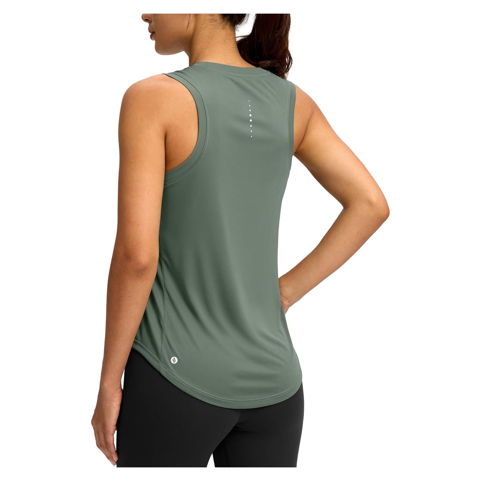 Camiseta Sin Mangas Santiny para Mujeres - Liviana y Transpirable - Grande - Sage Gris
