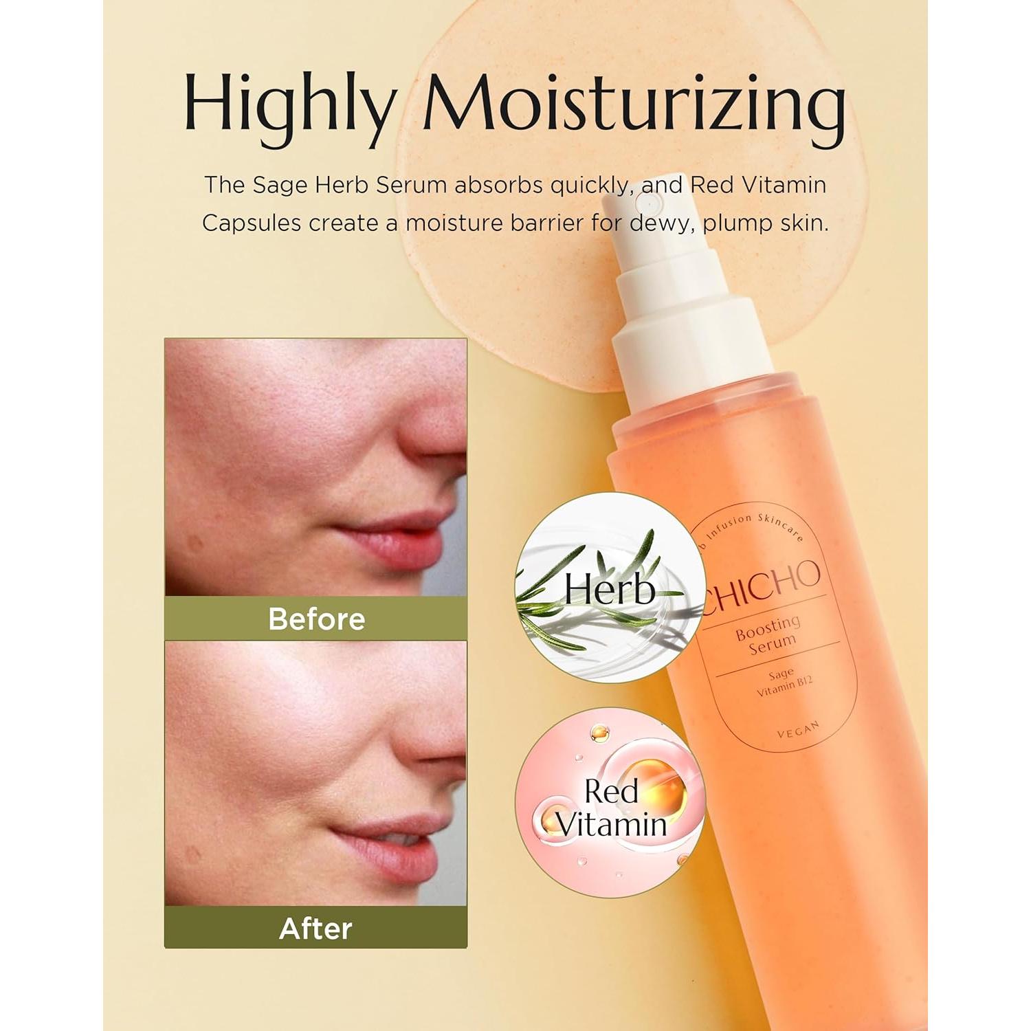 Suero Facial Coreano CHICHO 100ml - Hidratante con Vitamina B12