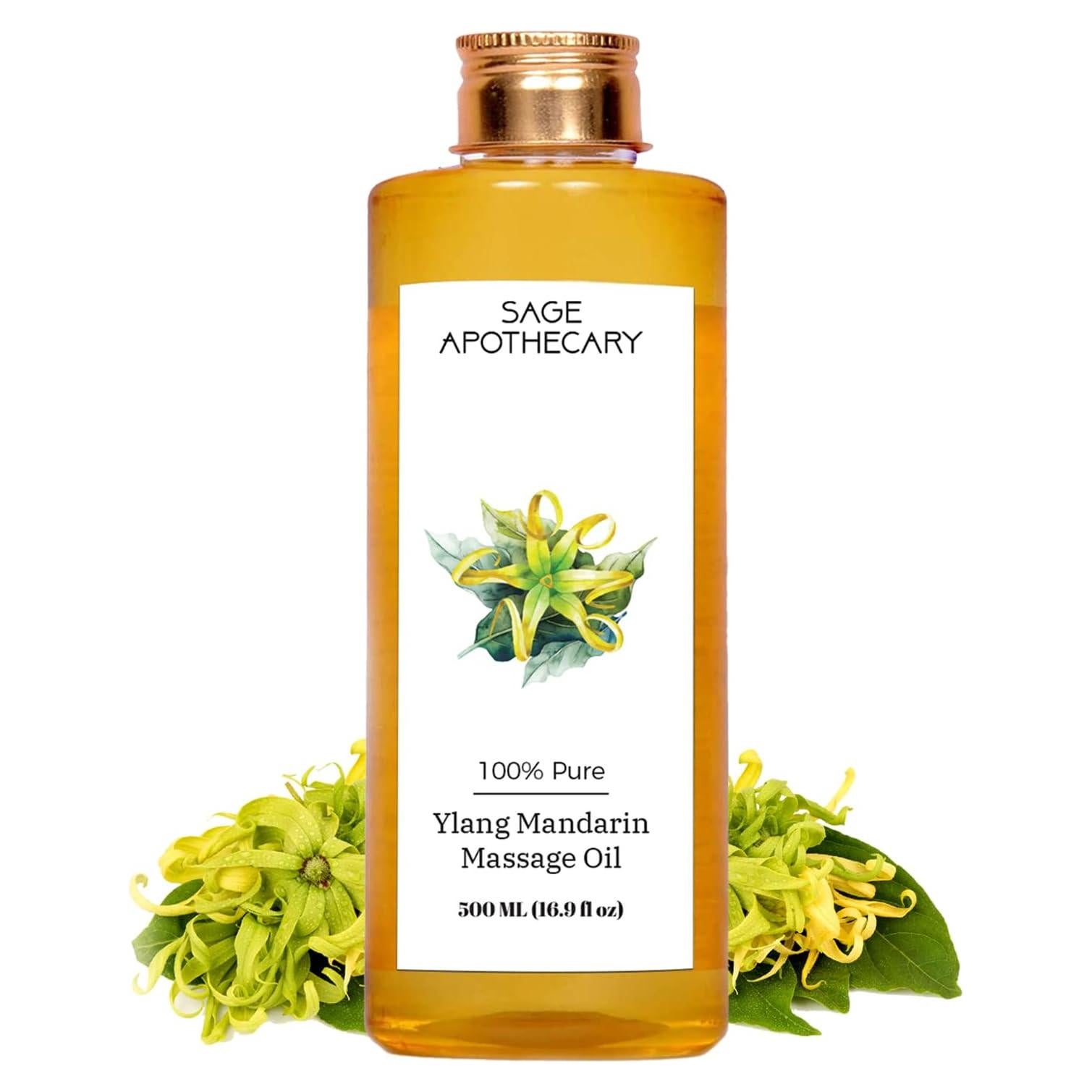 Aceite de Masaje Corporal Sage Apothecary 500 ml - Natural y Vegano