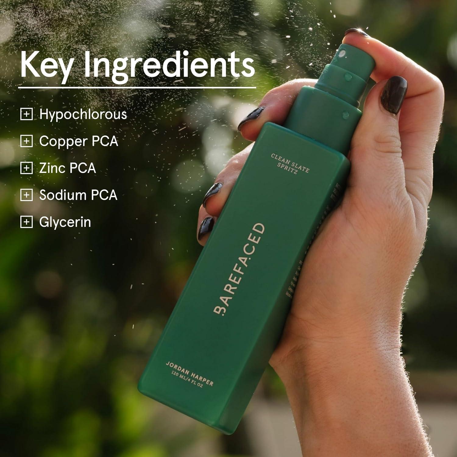 Mist de Ácido Hipocloroso Barefaced Clean Slate 118 ml - Hidratante y Calmante para Piel Sensible