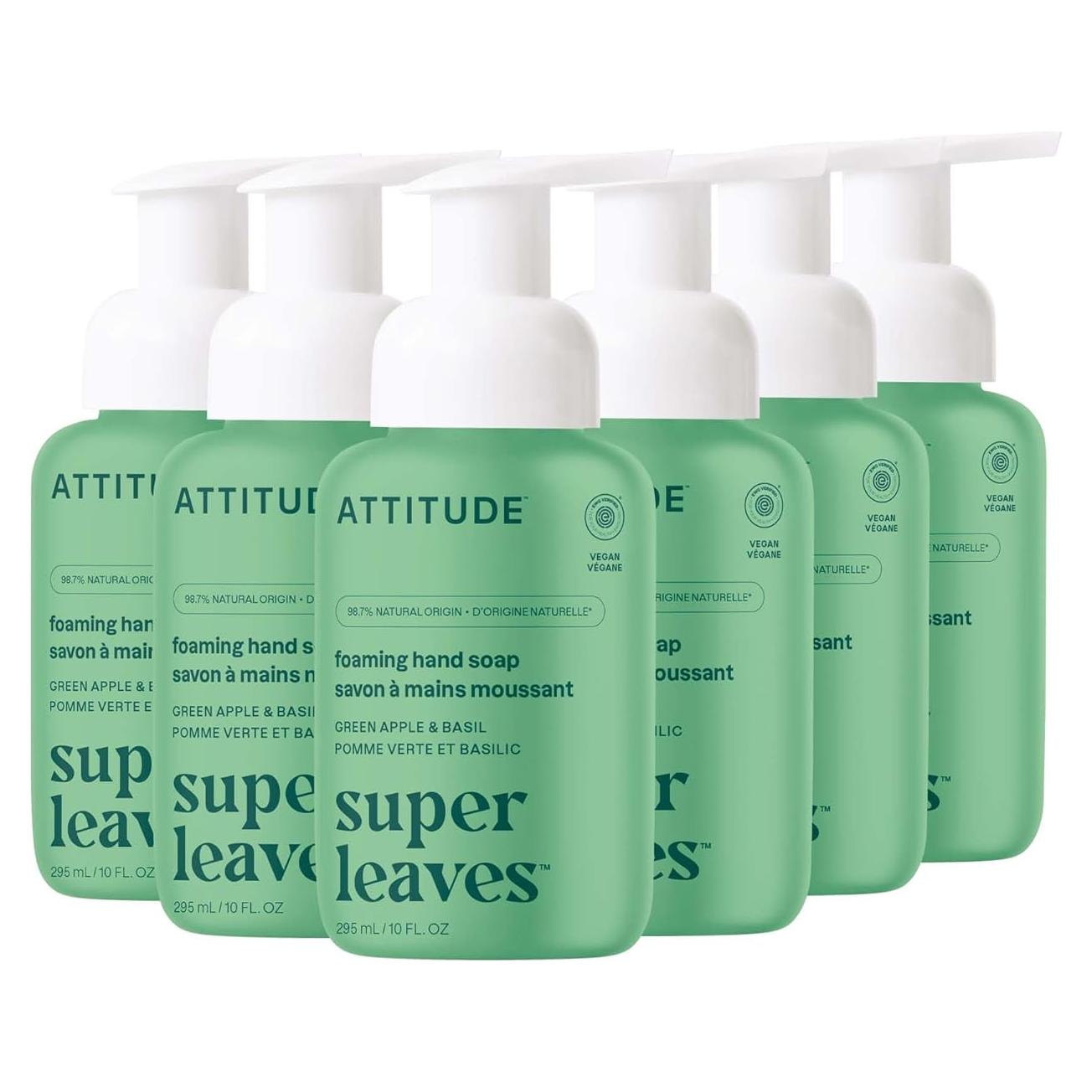 Jabón de Manos Espumoso ATTITUDE 296 ml Manzana Verde y Albahaca
