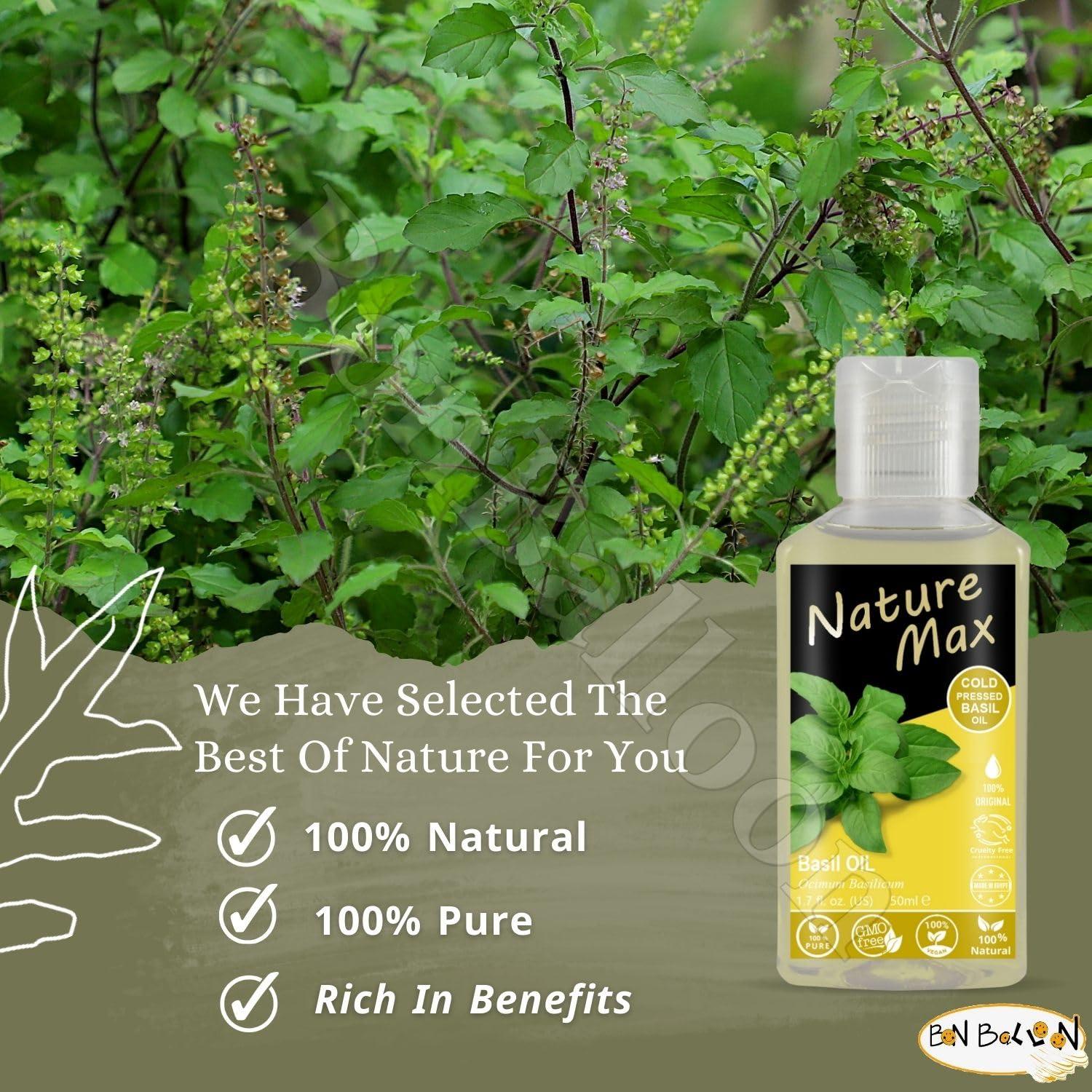 Aceite de Albahaca Nature Max 50 ml Puro Egipcio Halal