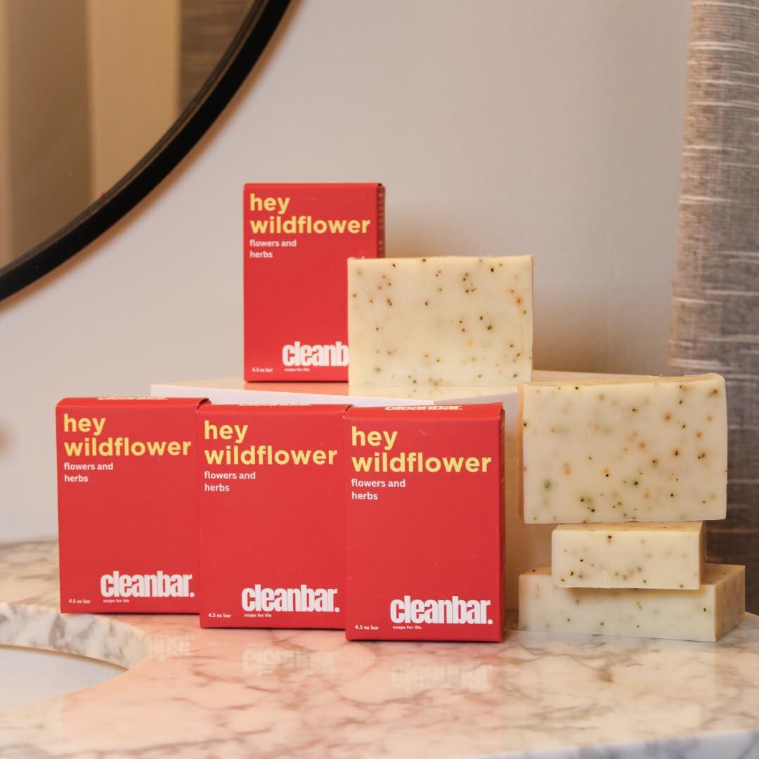 Jabón Exfoliante Natural Hey Wildflower - Albahaca, Menta, Limón, Ylang-Ylang