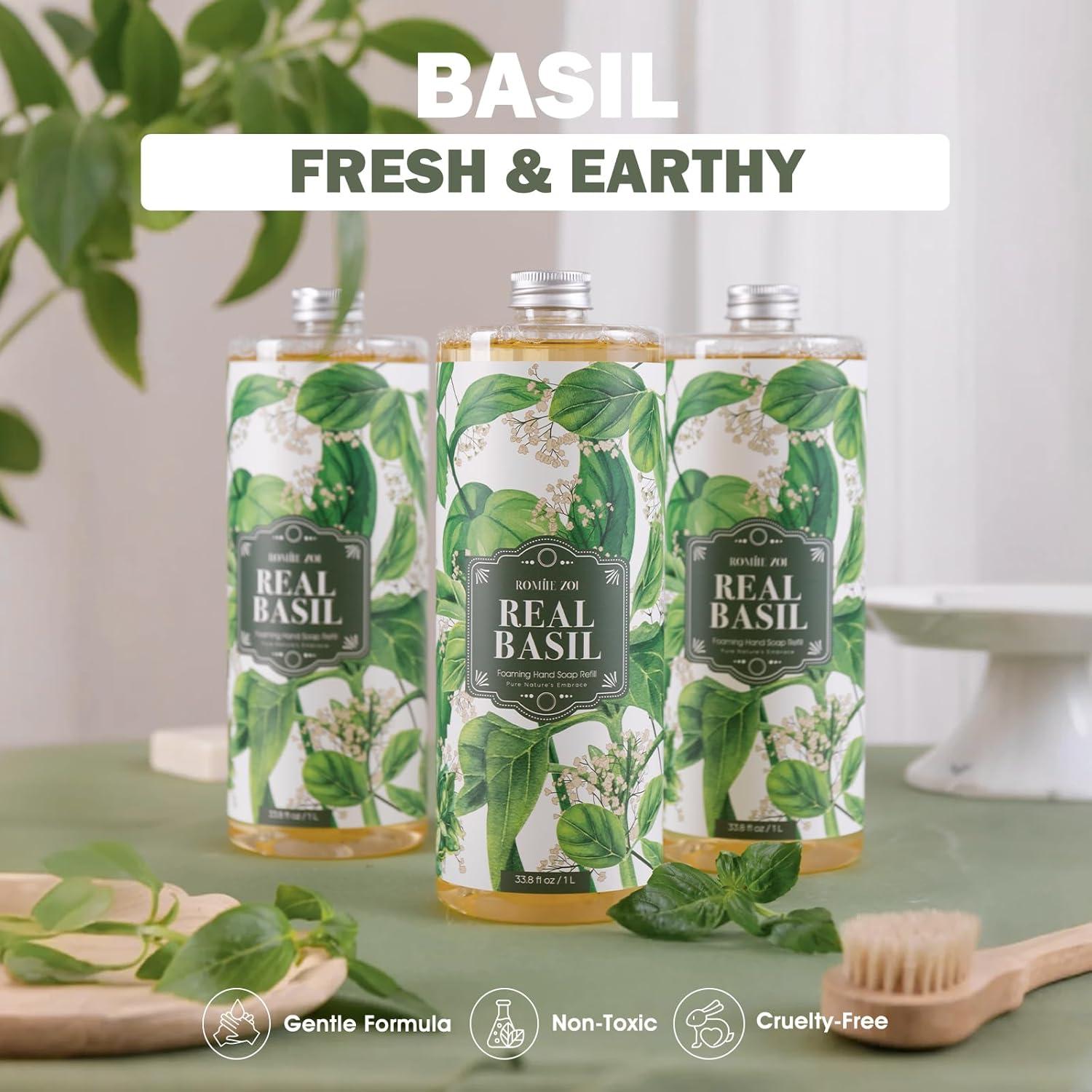 Recarga Jabón de Manos Espumoso ROMIIE ZOI Albahaca 3x1000ml