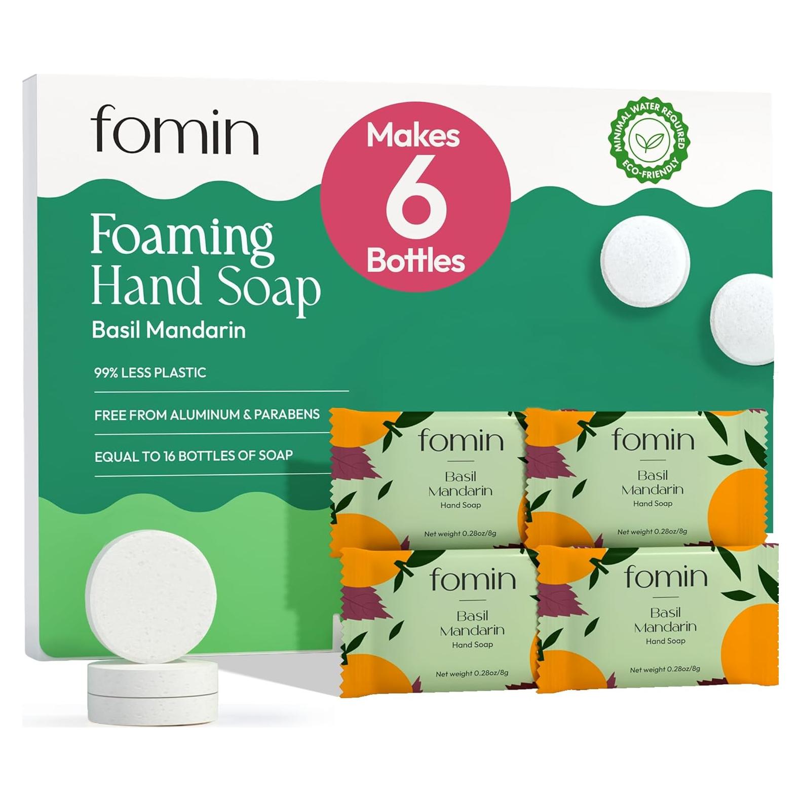 Tabletas de Jabón Espumoso Fomin Albahaca Mandarina - 6 Unidades