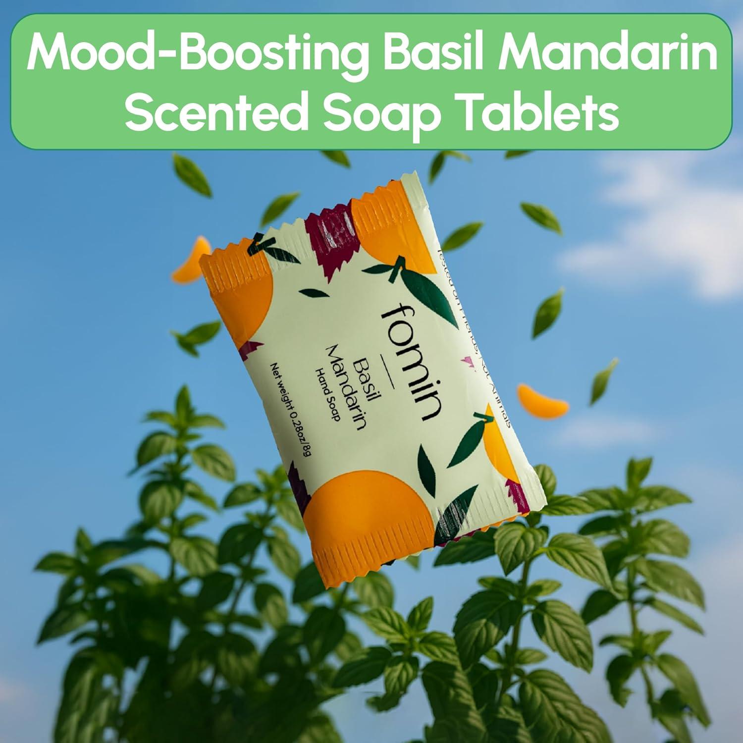 Tabletas de Jabón Espumoso Fomin Albahaca Mandarina - 6 Unidades