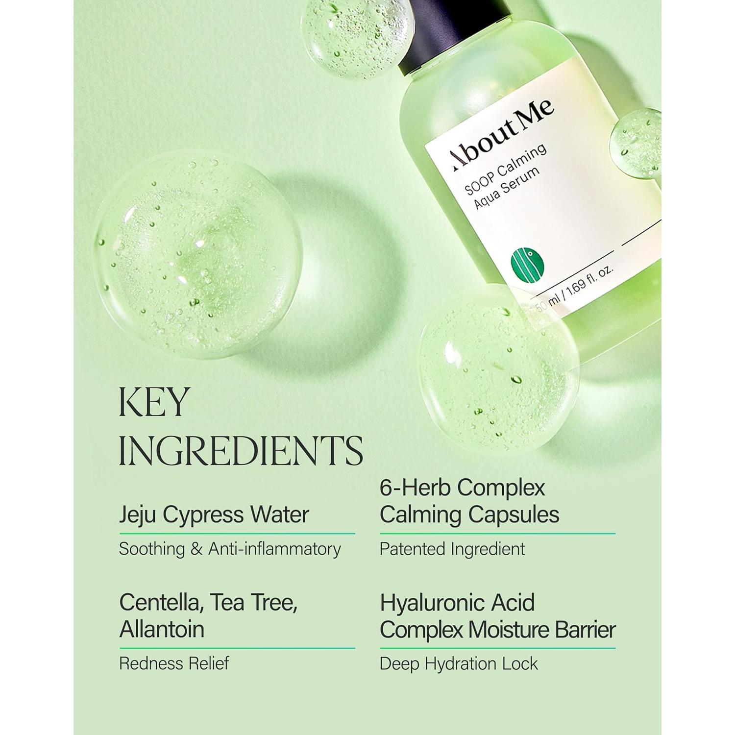 Suero Calmante Aqua Soop 50ml - 53.4% Agua de Ciprés Jeju