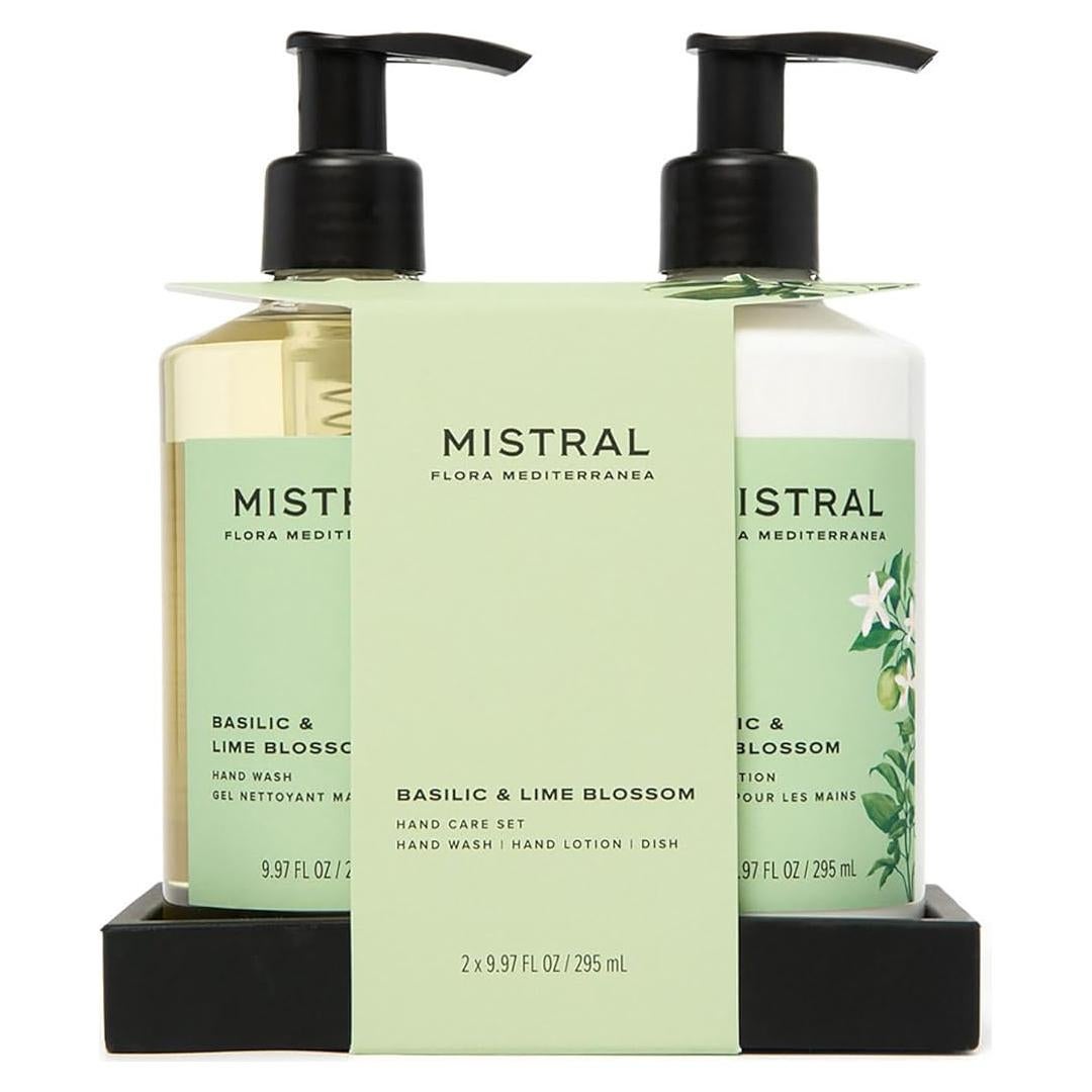 Juego de Jabón de Manos y Loción Mistral Albahaca y Lima 2x295ml