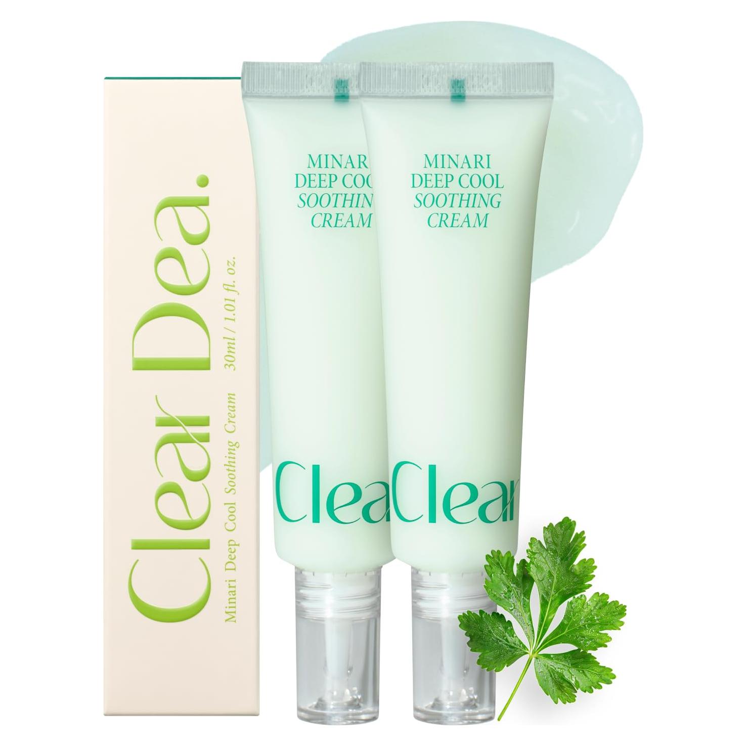 Crema Calmante Fresca Minari ClearDea 30ml x2 - Hidratante K-Beauty