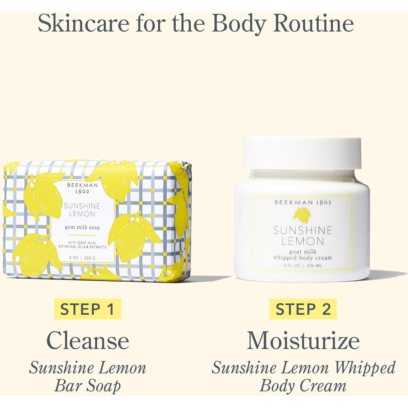 Set Jabón en Barra de Leche de Cabra Beekman 1802 255g + Crema 227g