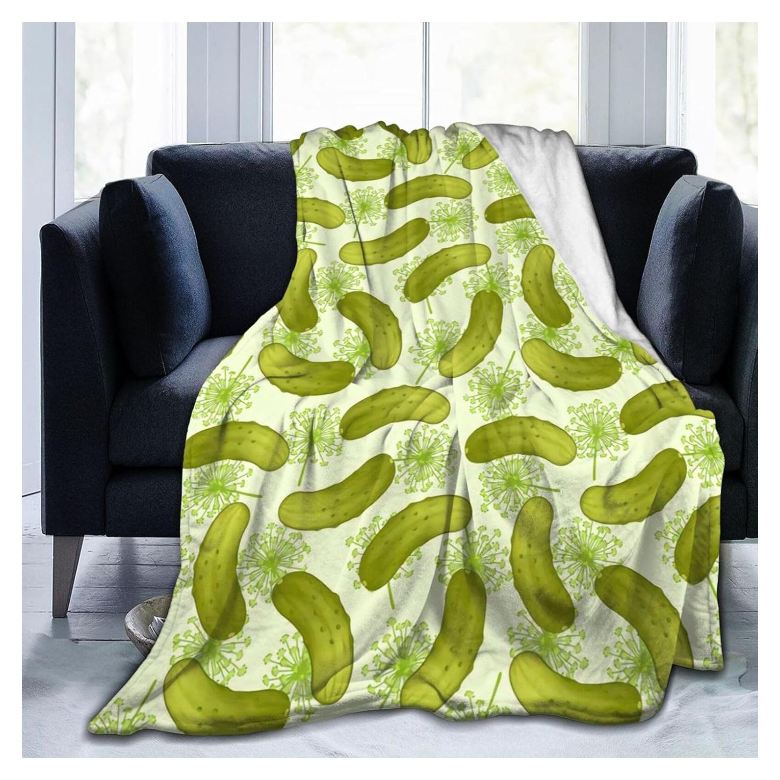 Manta de Franela LUVOADALA 127x102 cm Pepinillo en Vinagre