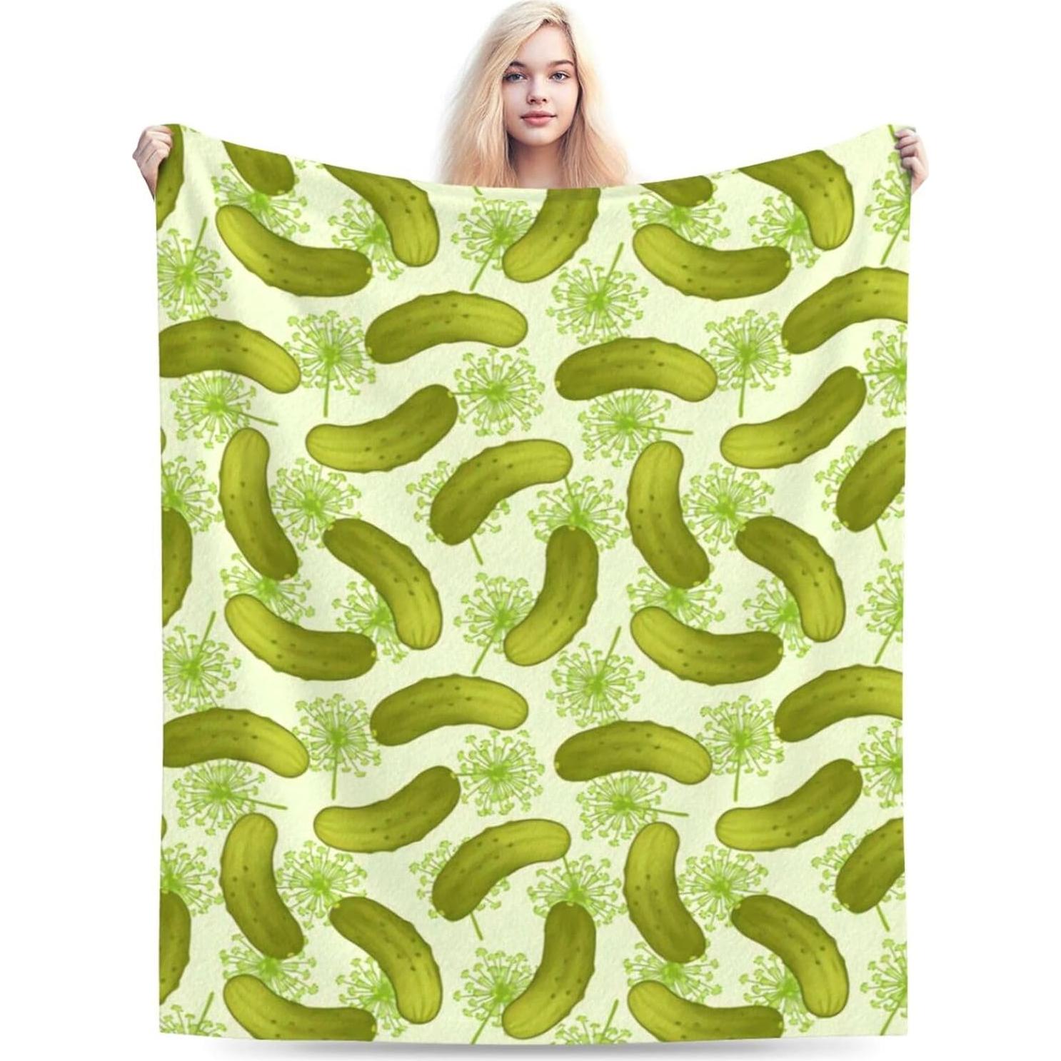 Manta de Franela LUVOADALA 127x102 cm Pepinillo en Vinagre