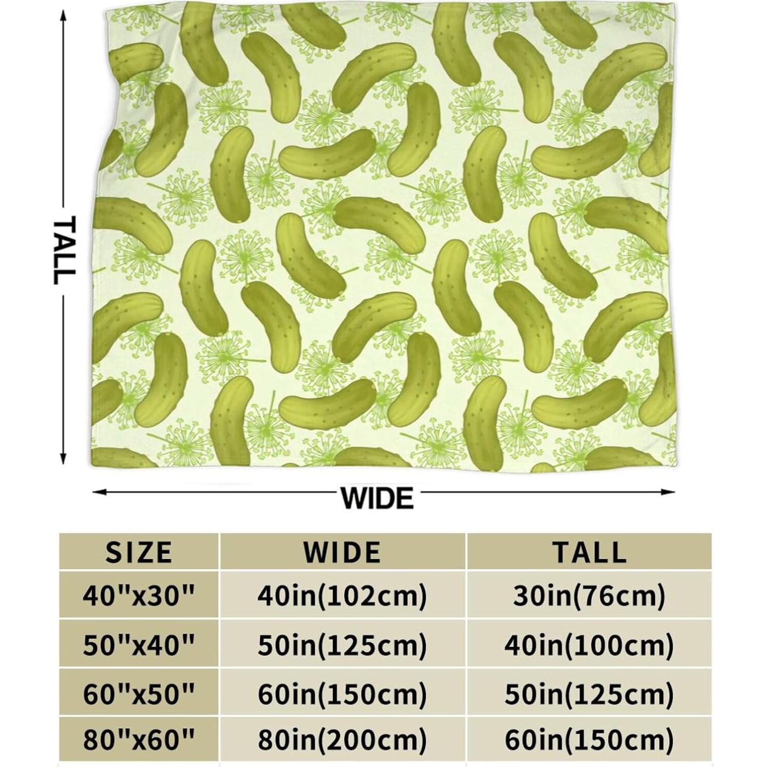 Manta de Franela LUVOADALA 127x102 cm Pepinillo en Vinagre