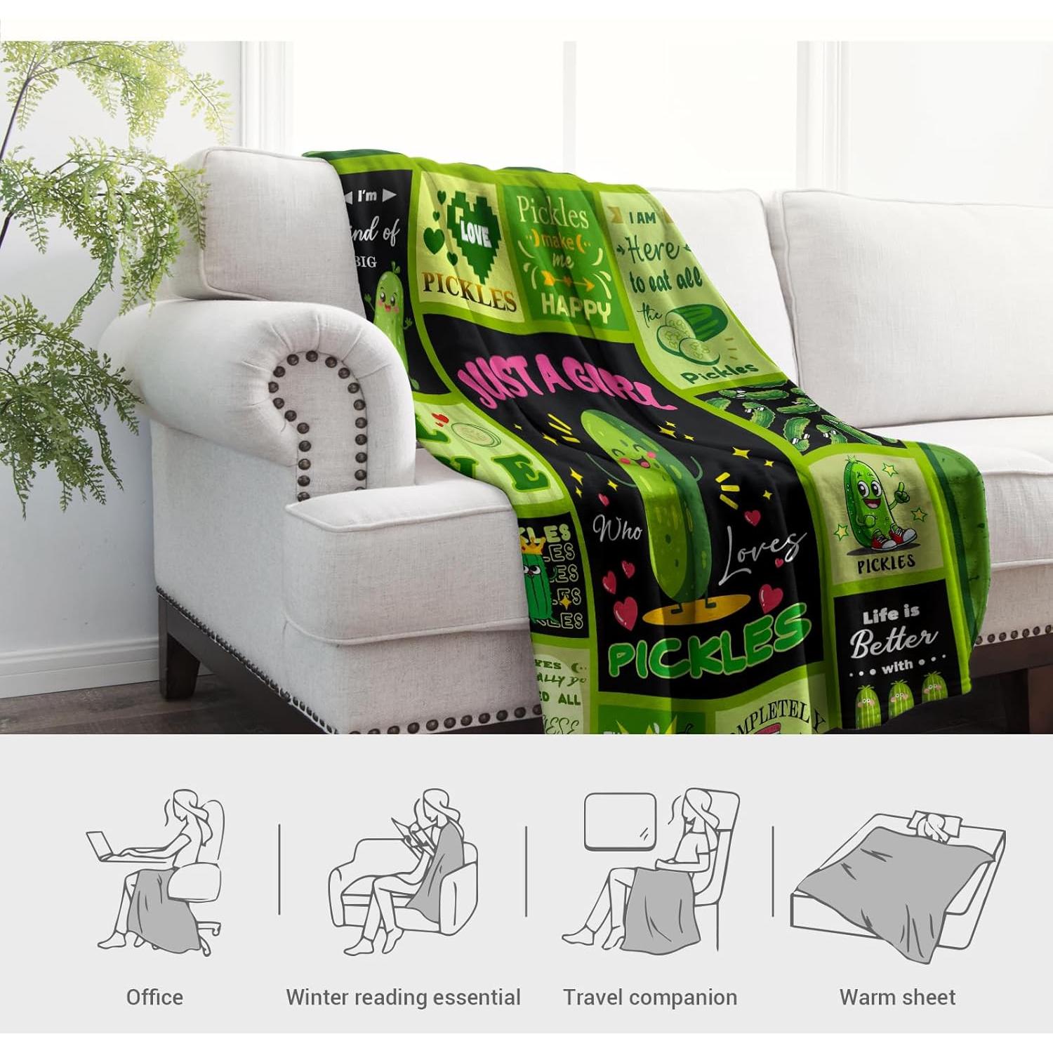 Manta Divertida Levens Pepinillo 152x127cm Poliester Suave