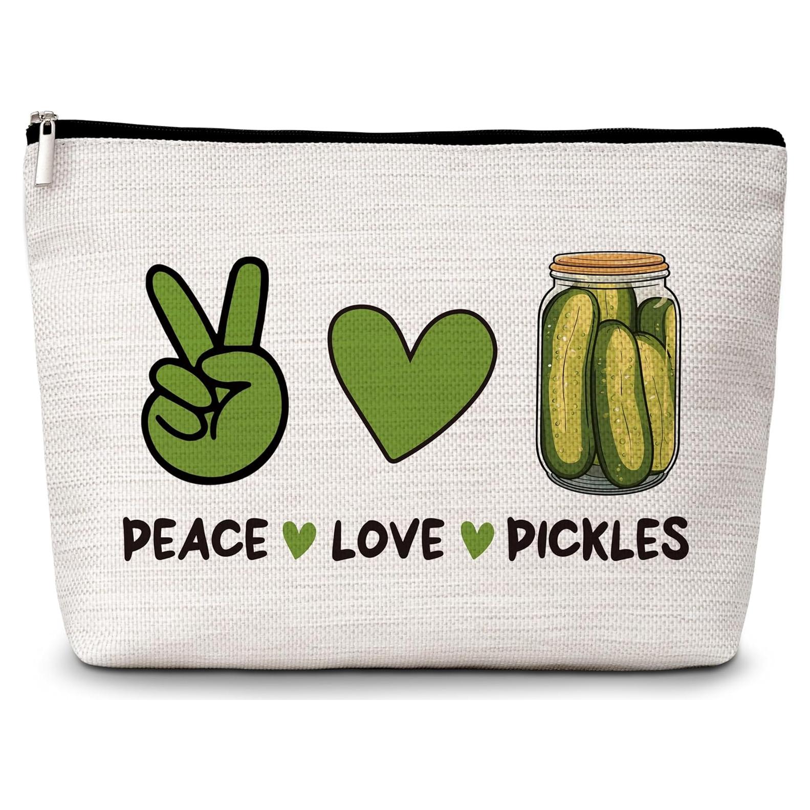 Bolsa Cosmética de Lino para Mujeres - 22.86x17.78 cm